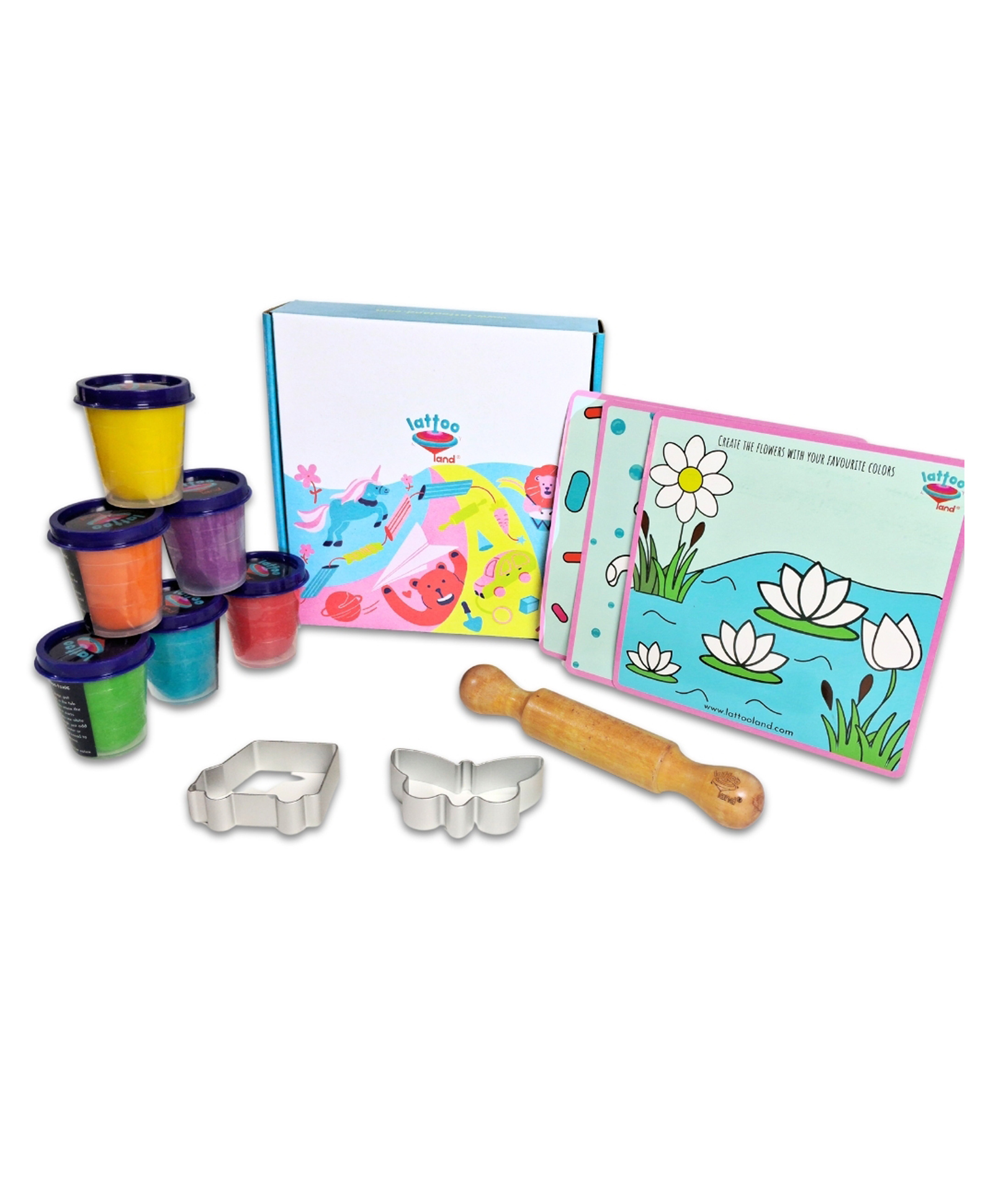 Lattooland Timeless Play Dough Kit Taste Safe & Toxin Free Clay for Kids - Multicolour-image-10