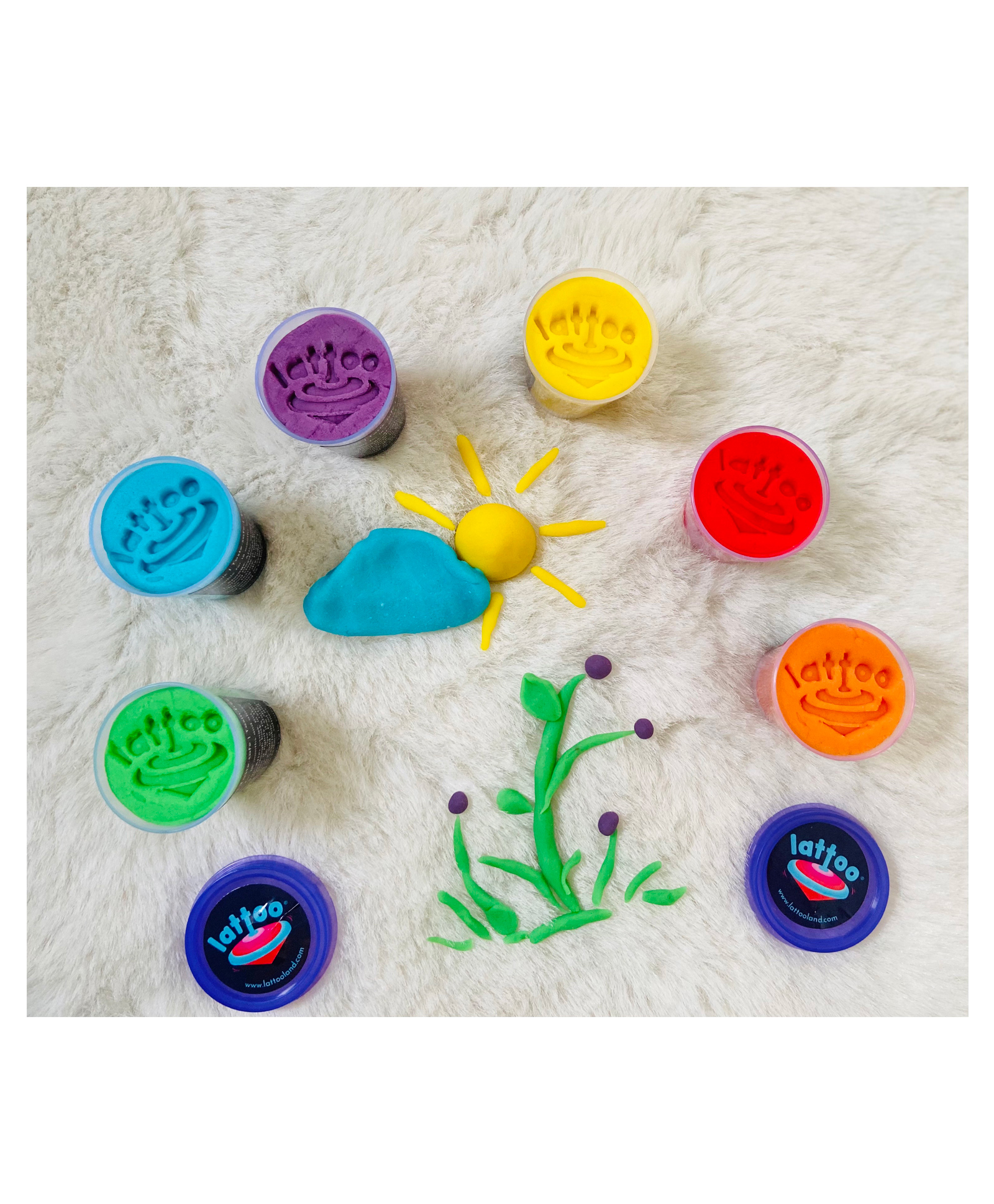 Lattooland dough Chemical-free Clay for Kids - Pack of 6 colors-image-13
