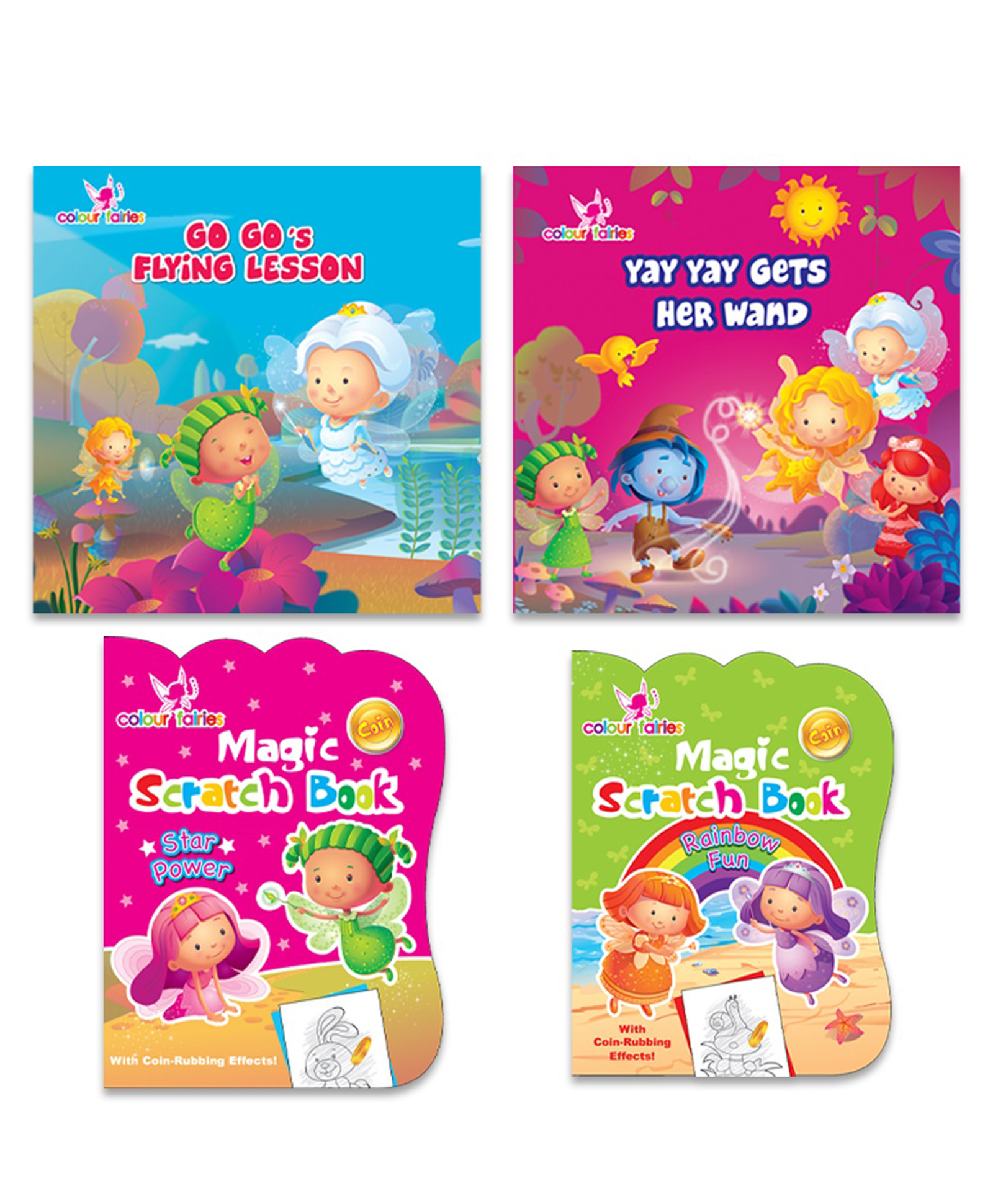 Colour Fairies Story With Magic Scratch Activity Book Pack of 4 - English-image-25