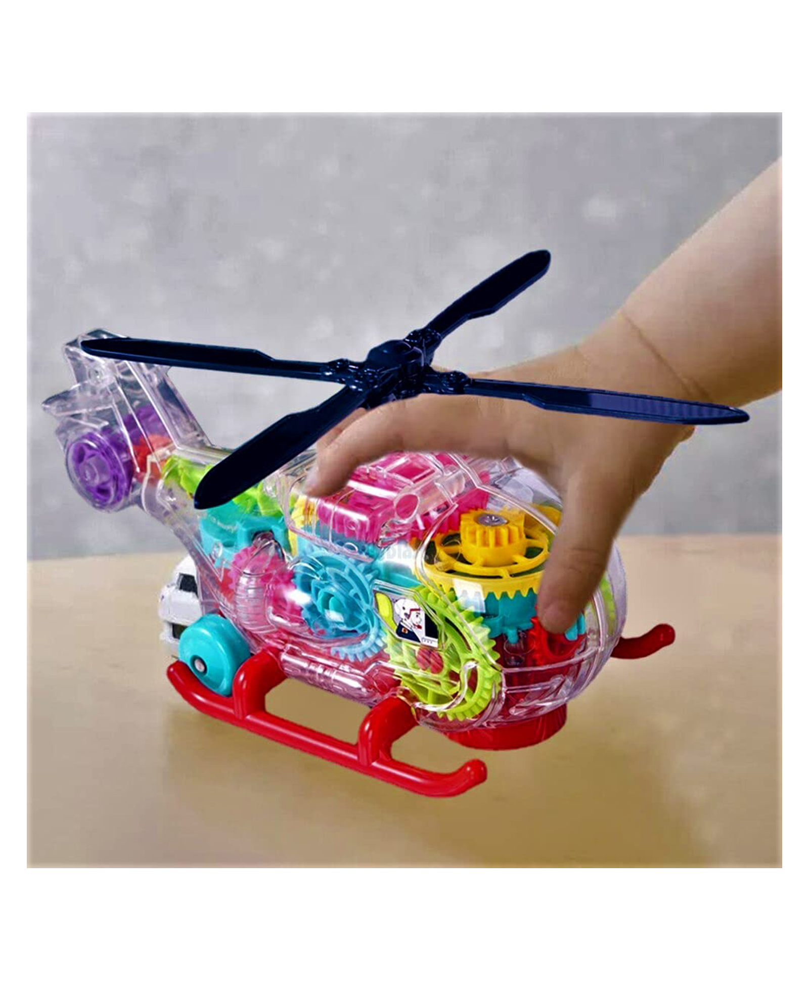 FunBlast 3D Transparent Electric Helicopter - Multicolor-image-23