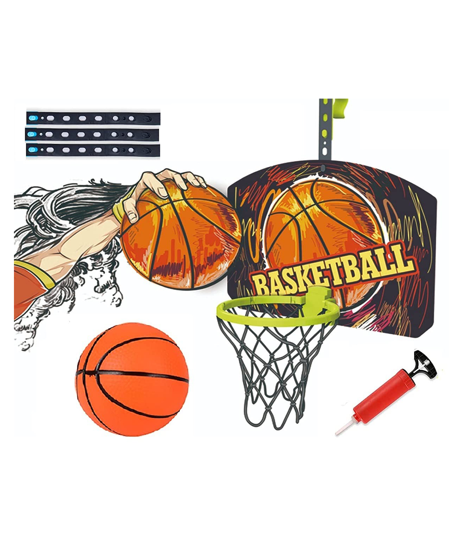 FunBlast Portable Basket Ball Set - Multicolour-picture-14
