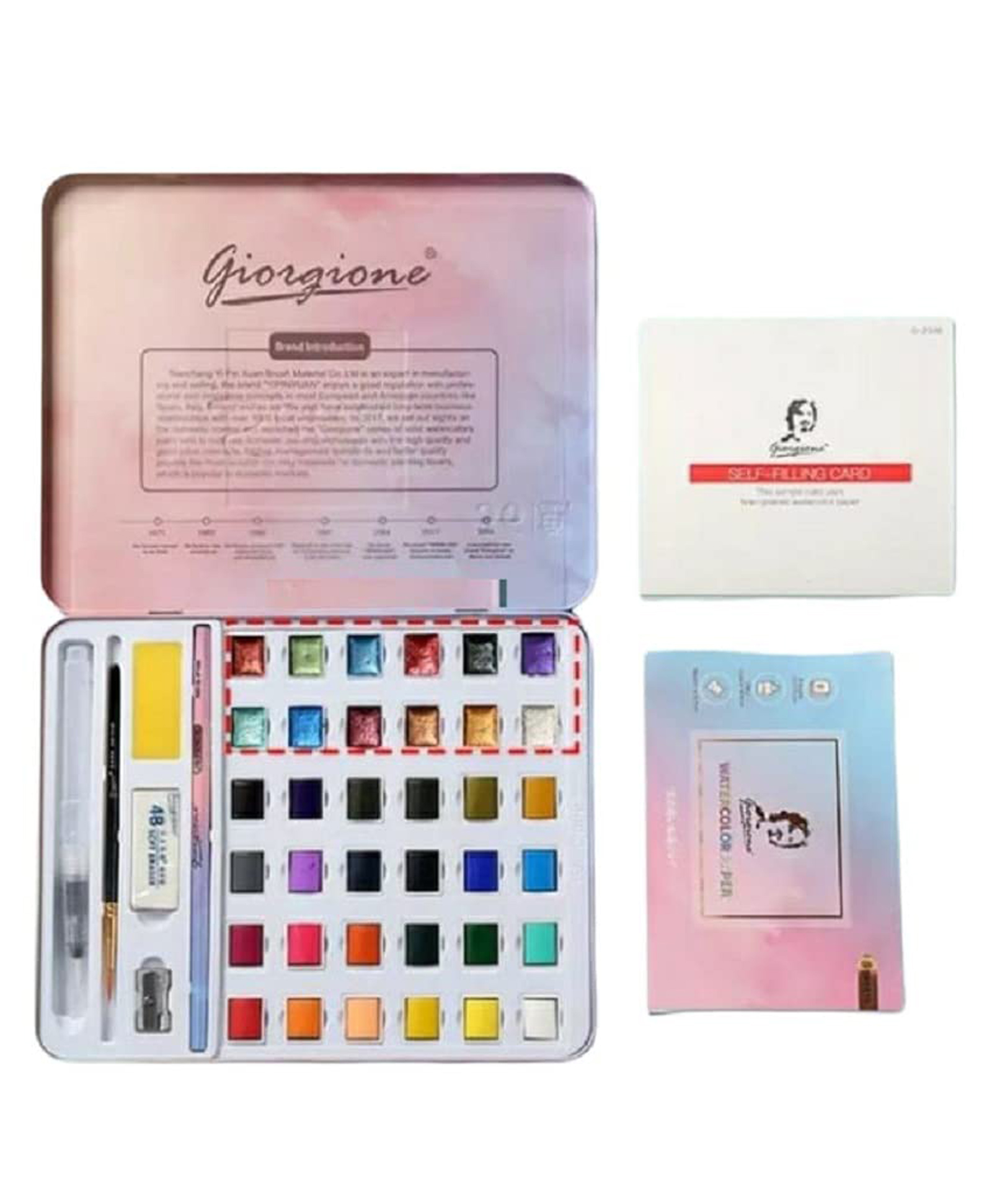 FunBlast 36 Colors Tin Box Solid Watercolor Paint Set - Multicolor-image-27