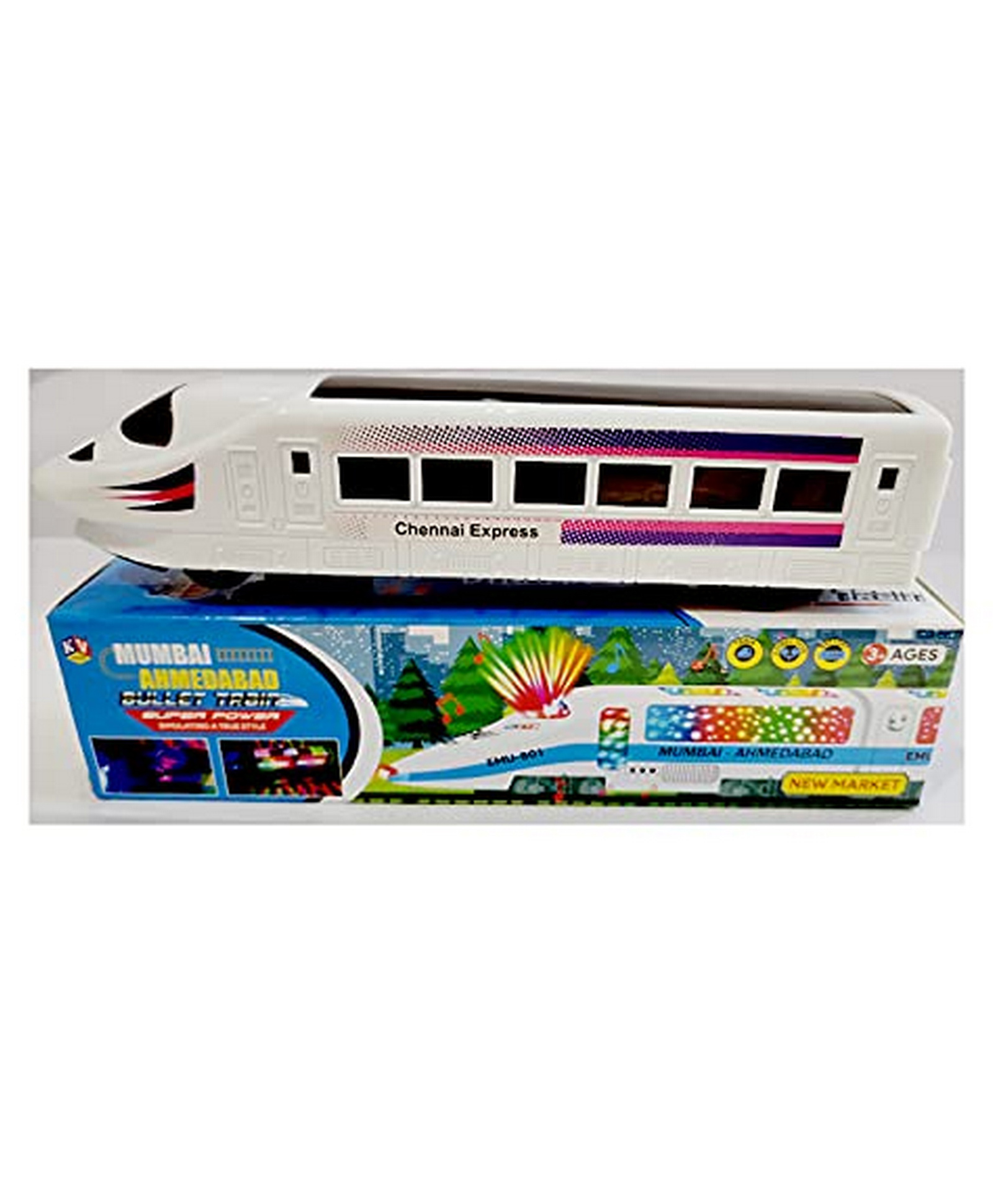 YAMAMA Chennai Express Bump and Go High Speed Bullet Train - Multicolour-image-42