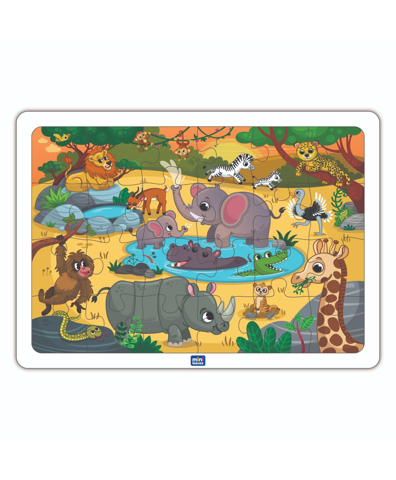 MiniLeaves Wild Safari Floor Puzzle - 24 Pieces-image-17