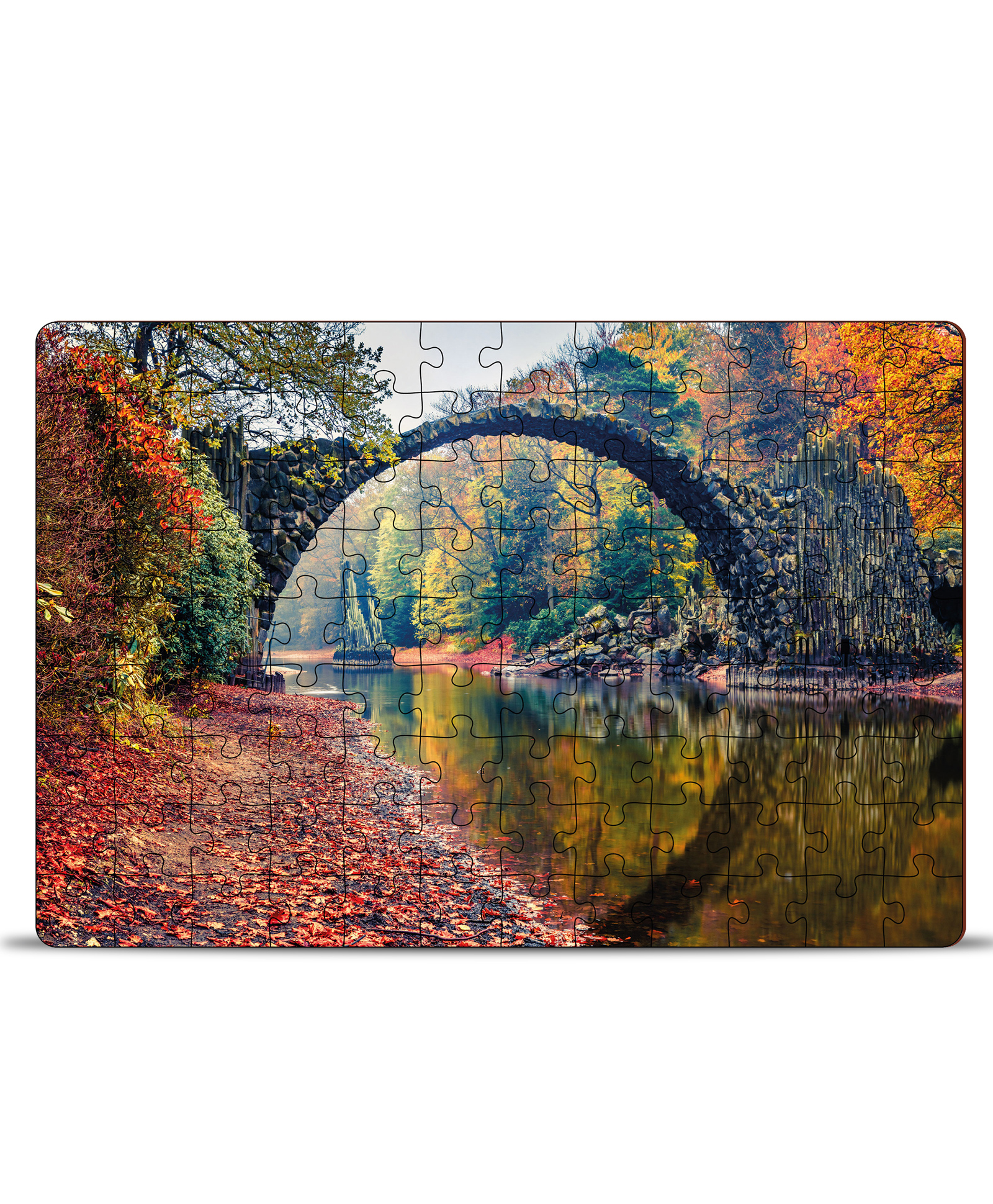 MiniLeaves Kromlau Park Saxony Germany Jigsaw Wooden Puzzle - 108 Pieces-image-8