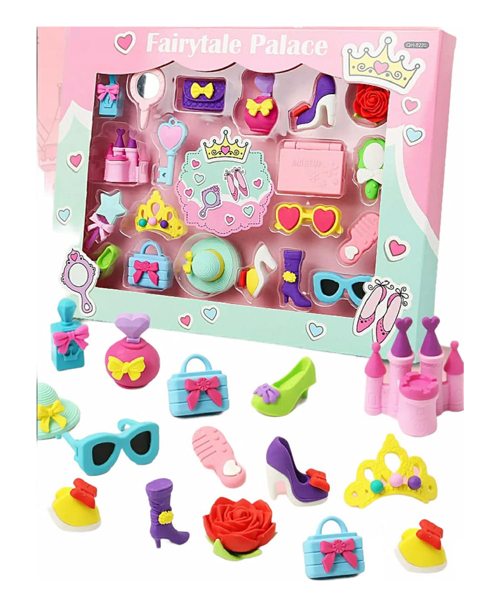 FunBlast Fairy Tale Palace Erasers Pack of 15 - Random Design & Color-picture-44