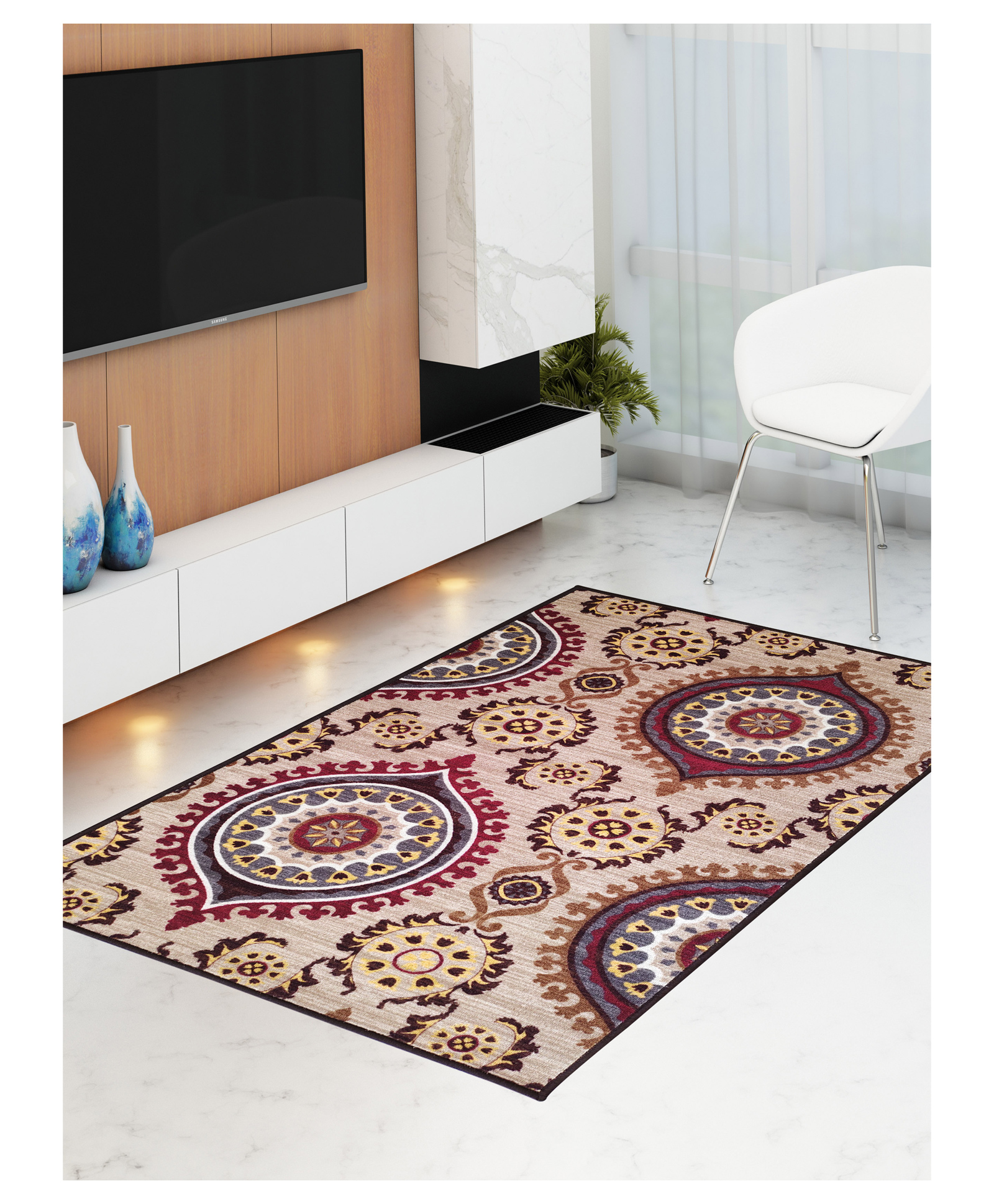 Athom Living Premium Anti Skid Carpet  - Multicolour-image-23