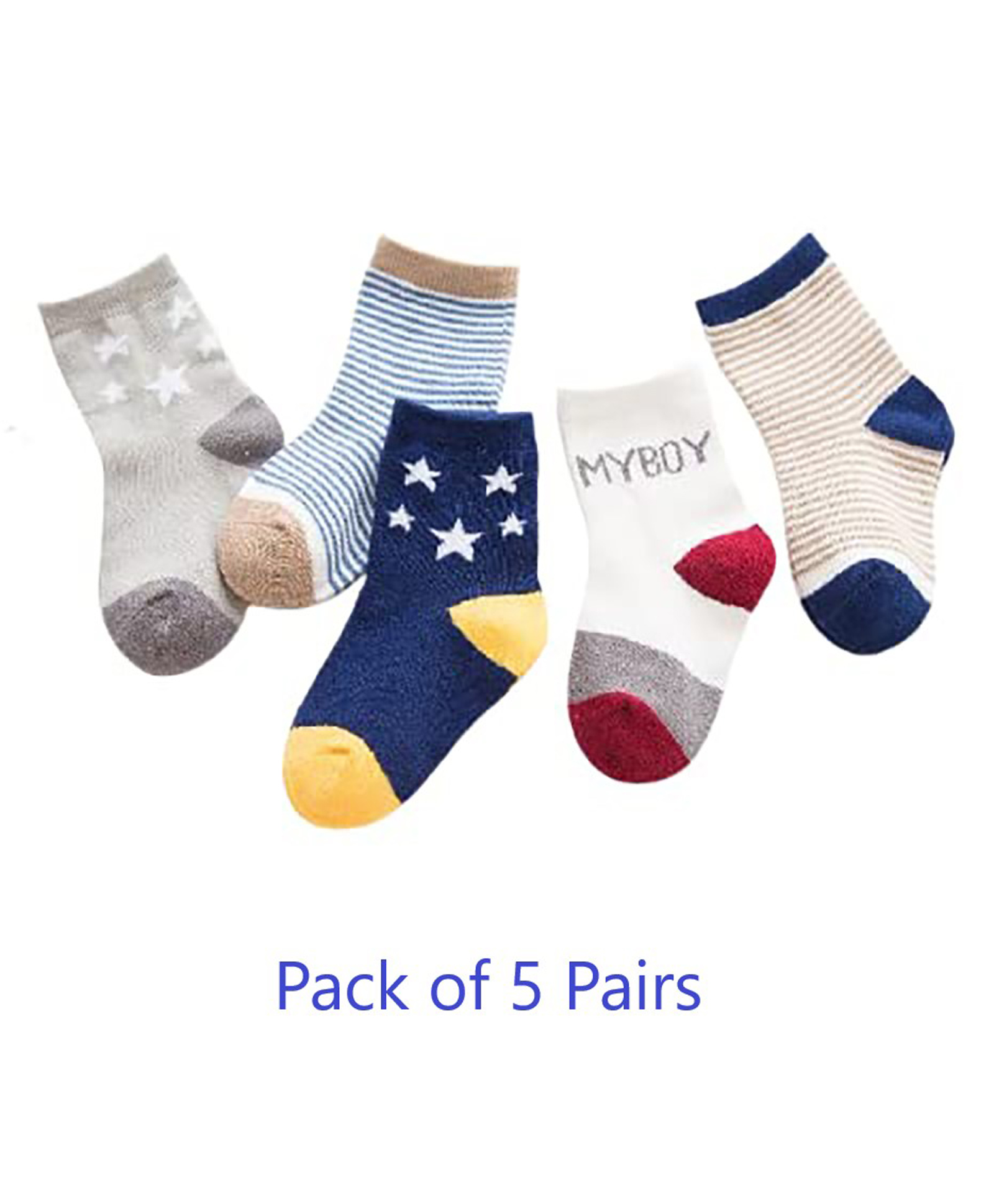 MOMISY Cotton Autumn Tube Socks Pack of 5 Pairs - Pink Red-picture-14