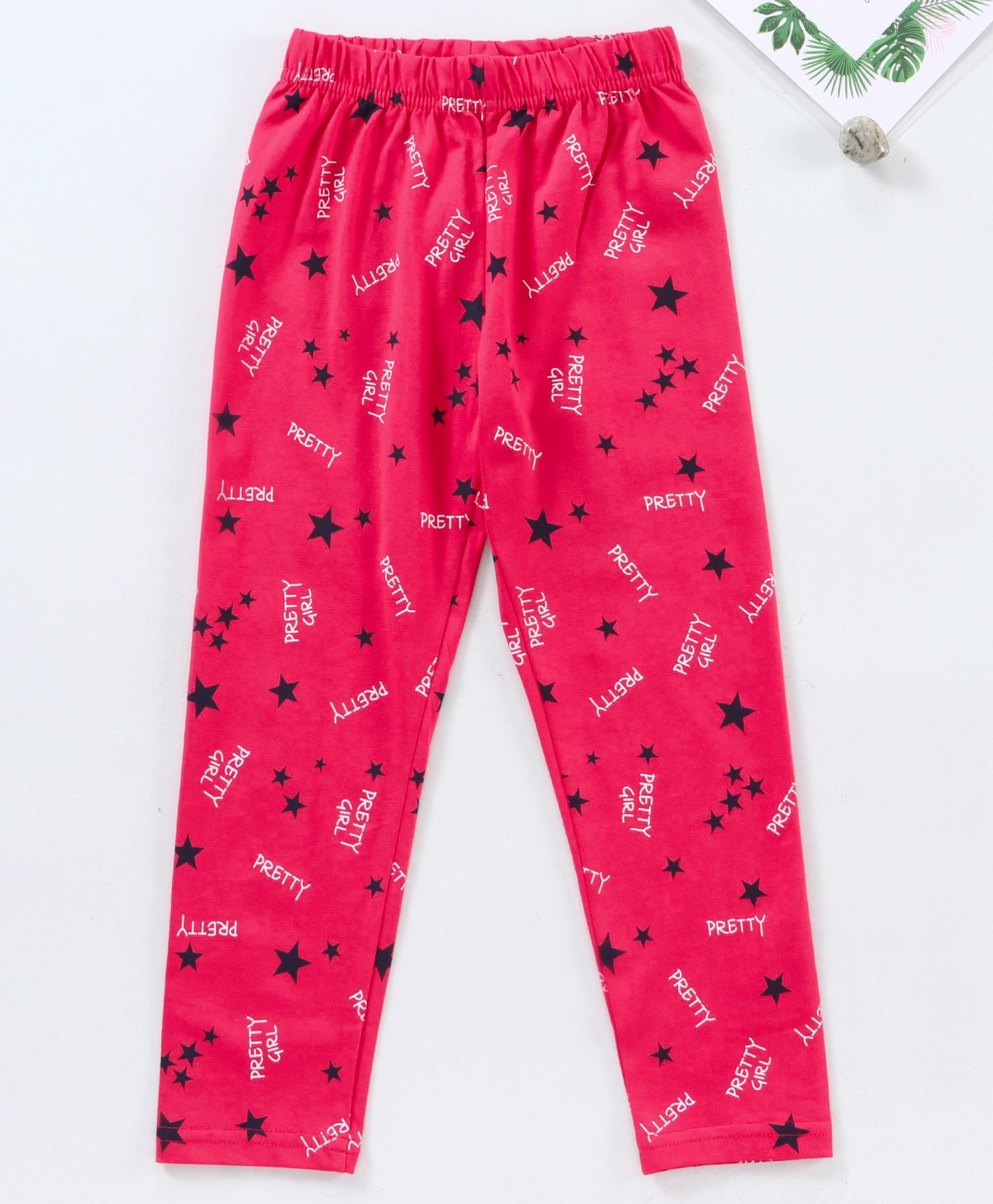 Doreme Full Length Leggings Pretty Girl Print - Dark Pink-picture-16