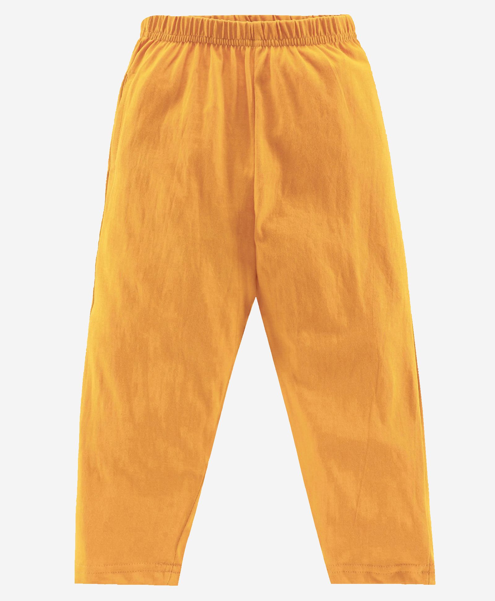 Kiddopanti Full Length Solid Pants - Mustard-picture-19