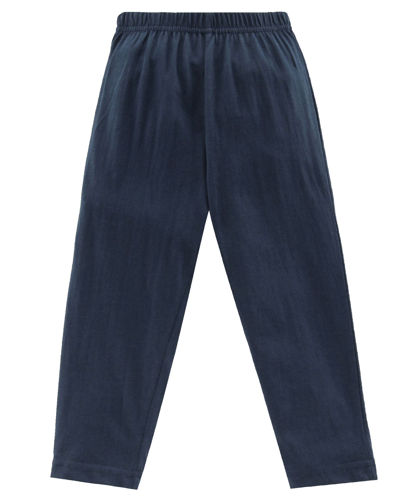 Kiddopanti Full Length Solid Pants - Navy Blue-picture-12