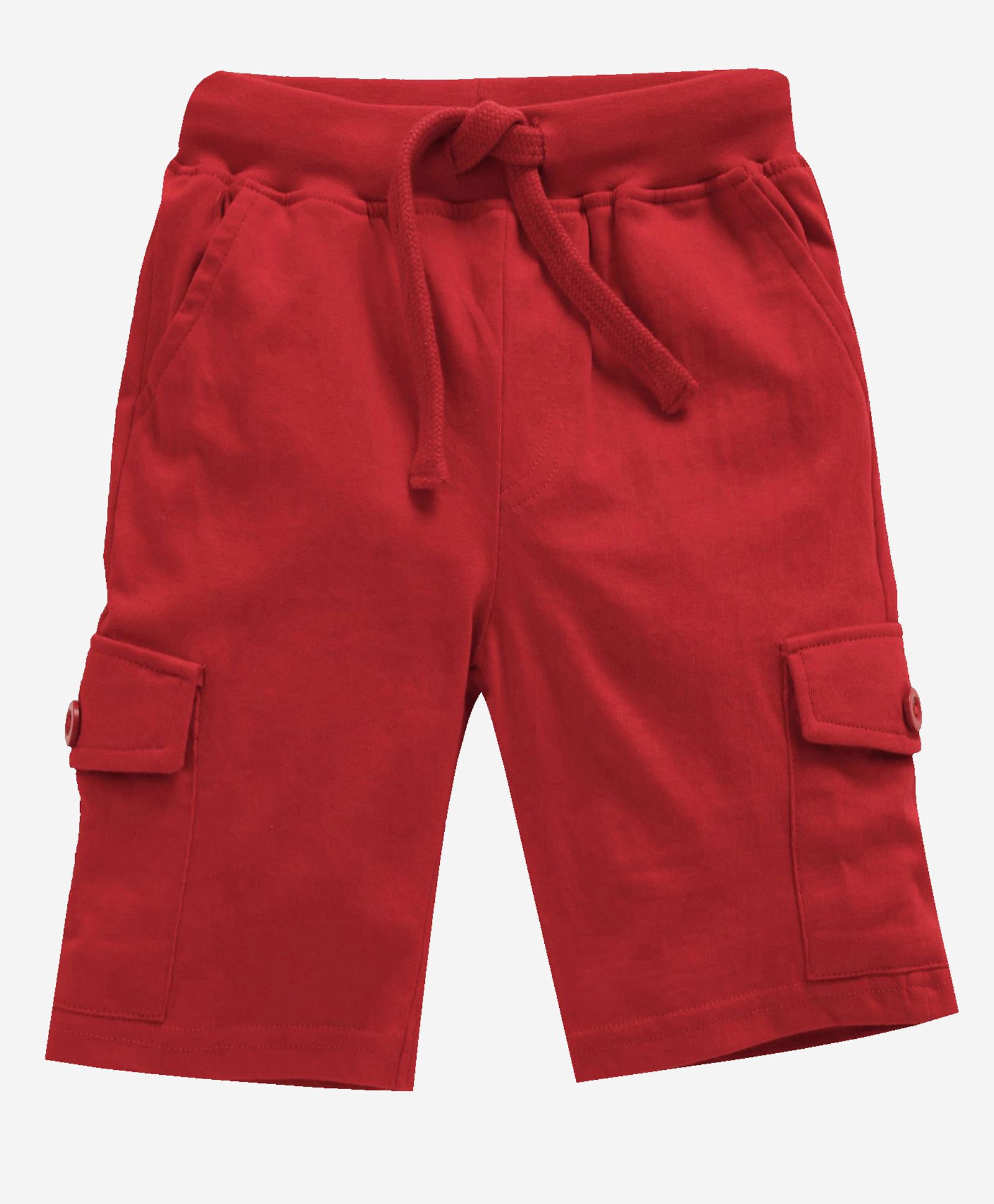 Kiddopanti Solid Colour Shorts - Red-picture-19