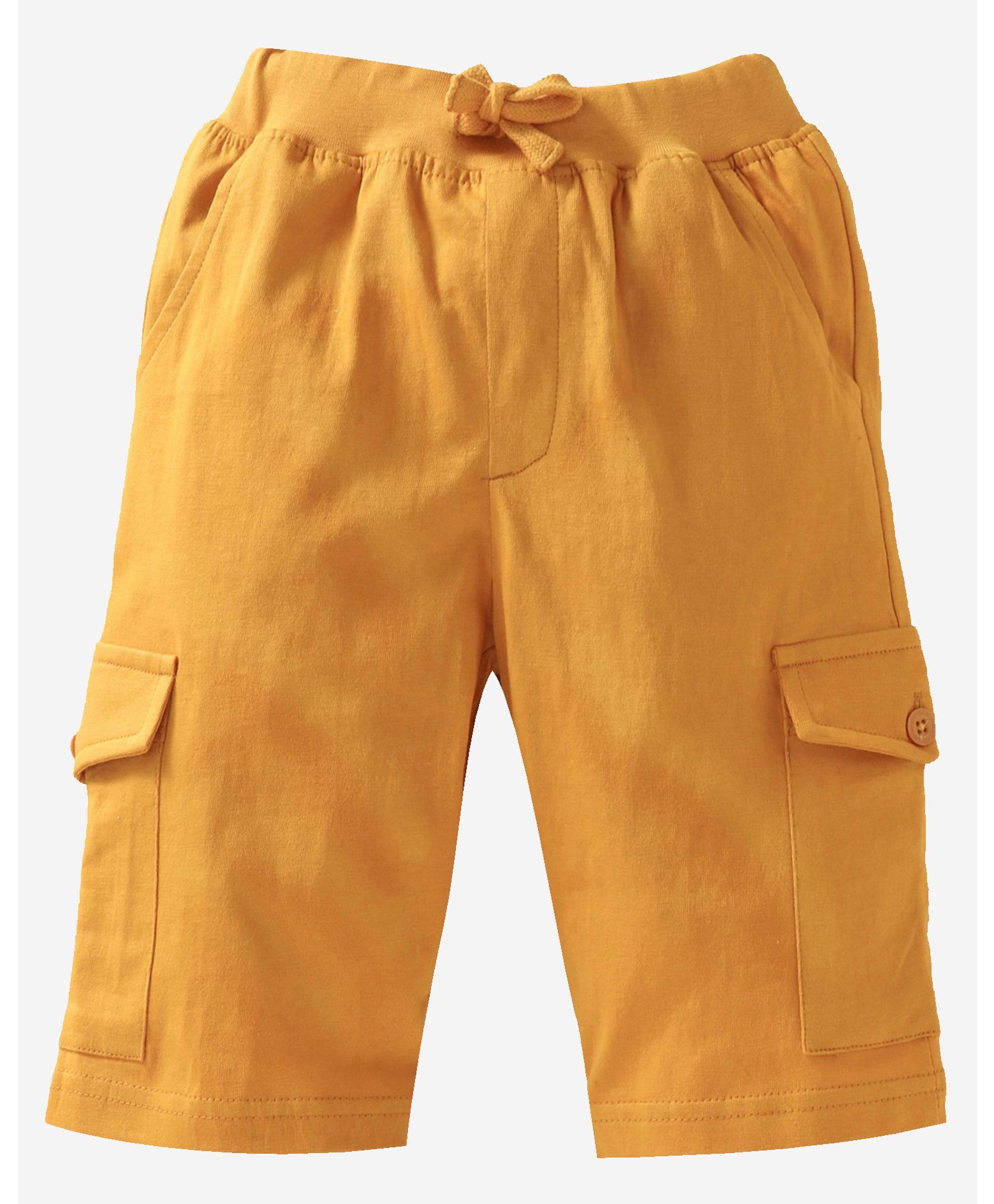 Kiddopanti Solid Colour Shorts - Mustard Yellow-picture-10