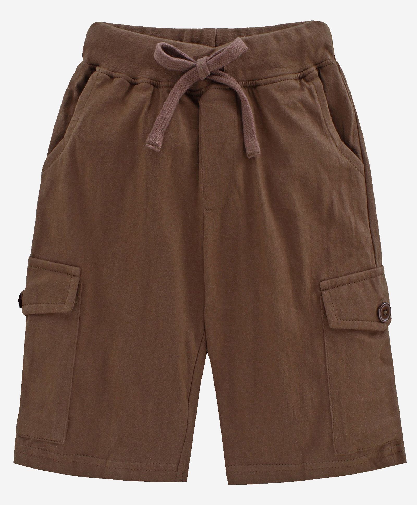 Kiddopanti Solid Colour Shorts - Brown-picture-23