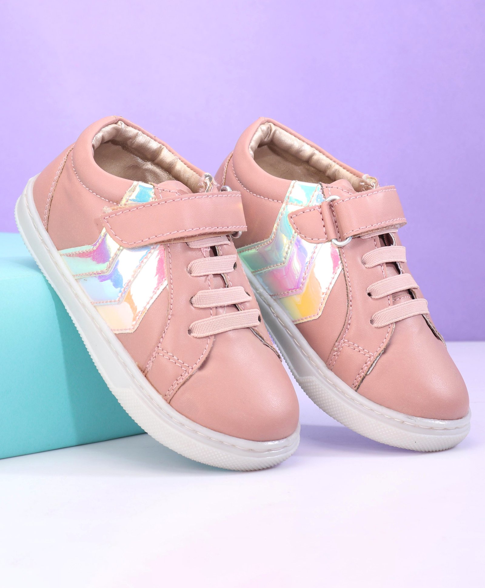 Babyoye Velcro Closure Casual Shoes - Pink-image-42