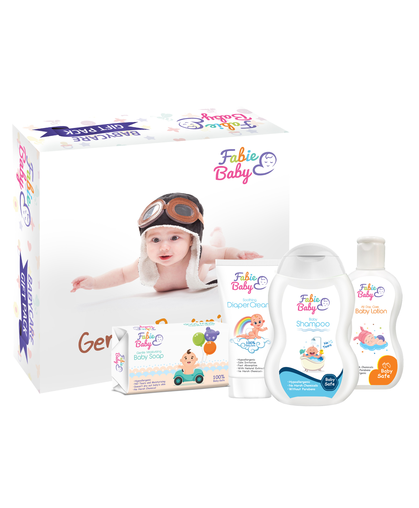 Fabie Baby Shampoo Diaper Rash Cream Soap And Lotion Combo Pack of 4 - 250 ml 100 ml 250 ml 125 gm-image-19