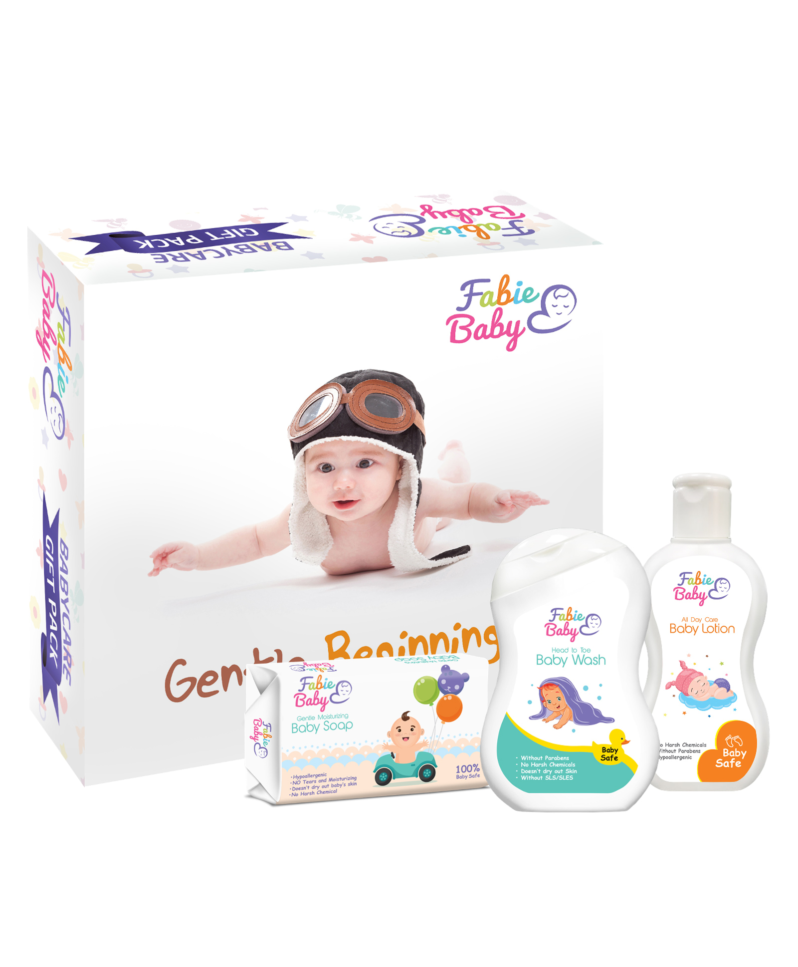 Fabie Baby Wash Lotion And Soap Combo Pack of 3 - 250 ml 250 ml 125 gm-image-47
