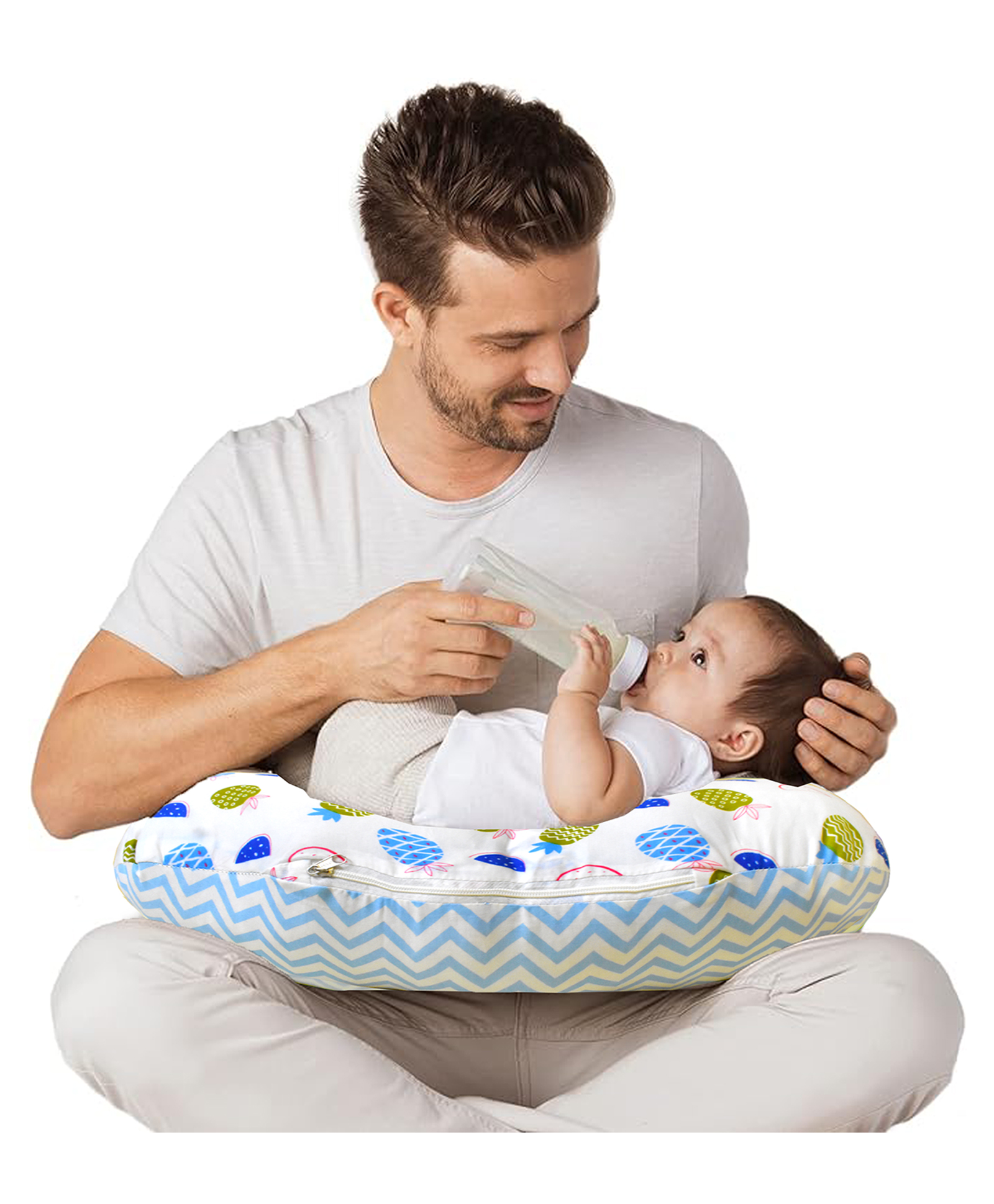 VParents Fruity Multipurpose Baby Feeding Nursing Cum Maternity Pillow - Multicolour-picture-48