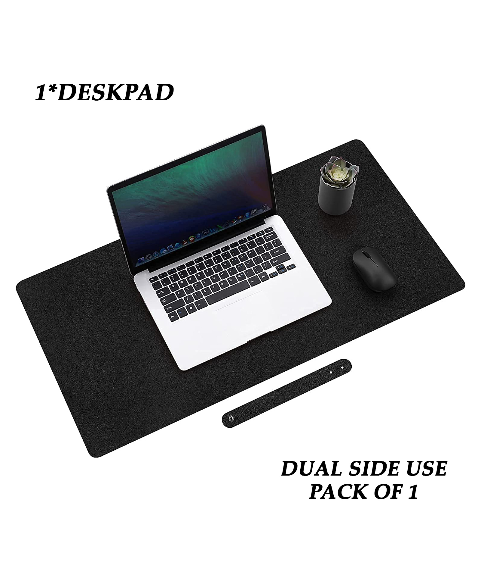 Syga Waterproof PU Desk Protector Mat - Black-image-13