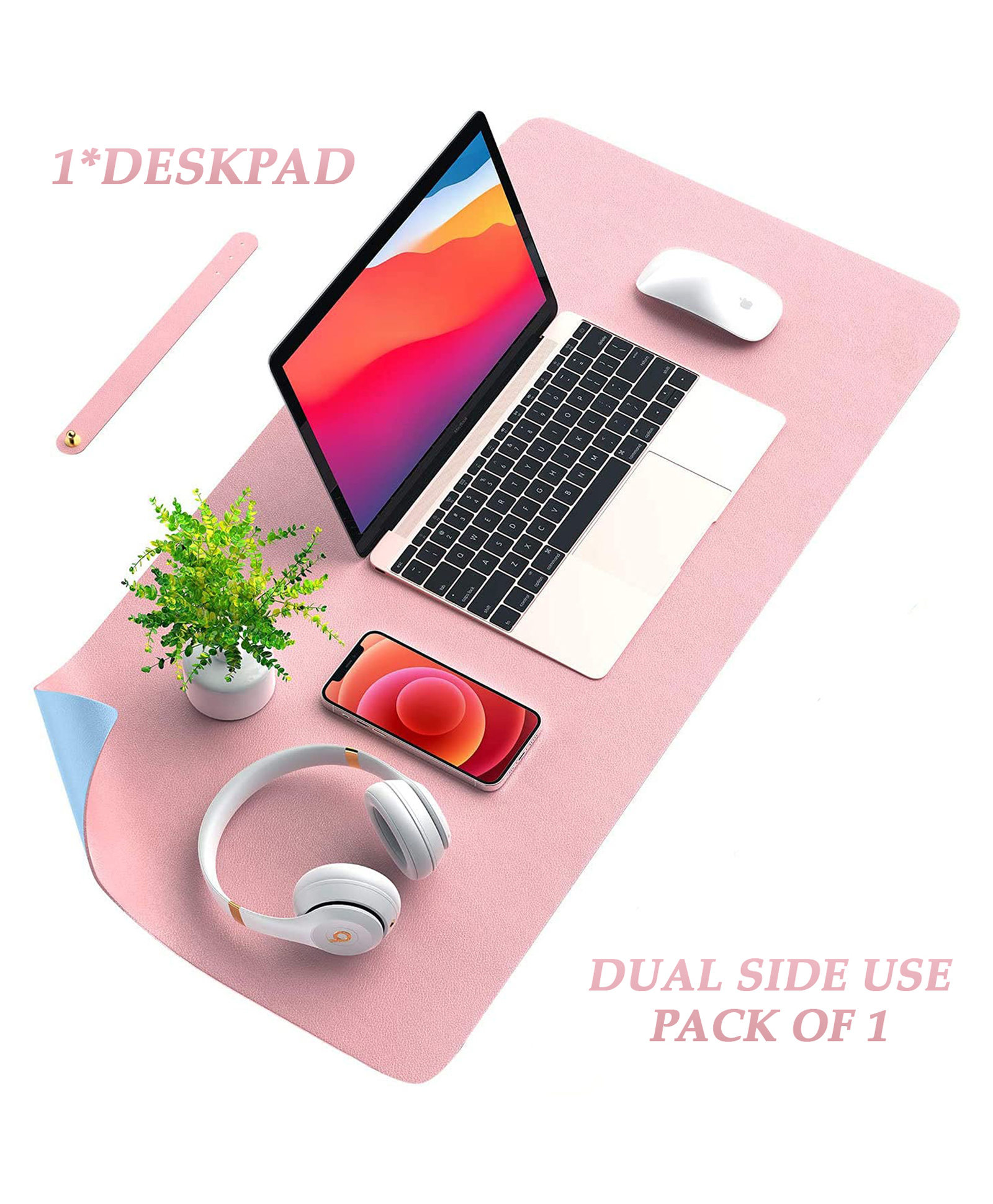 Syga Waterproof PU Desk Protector Mat - Pink Blue-picture-16