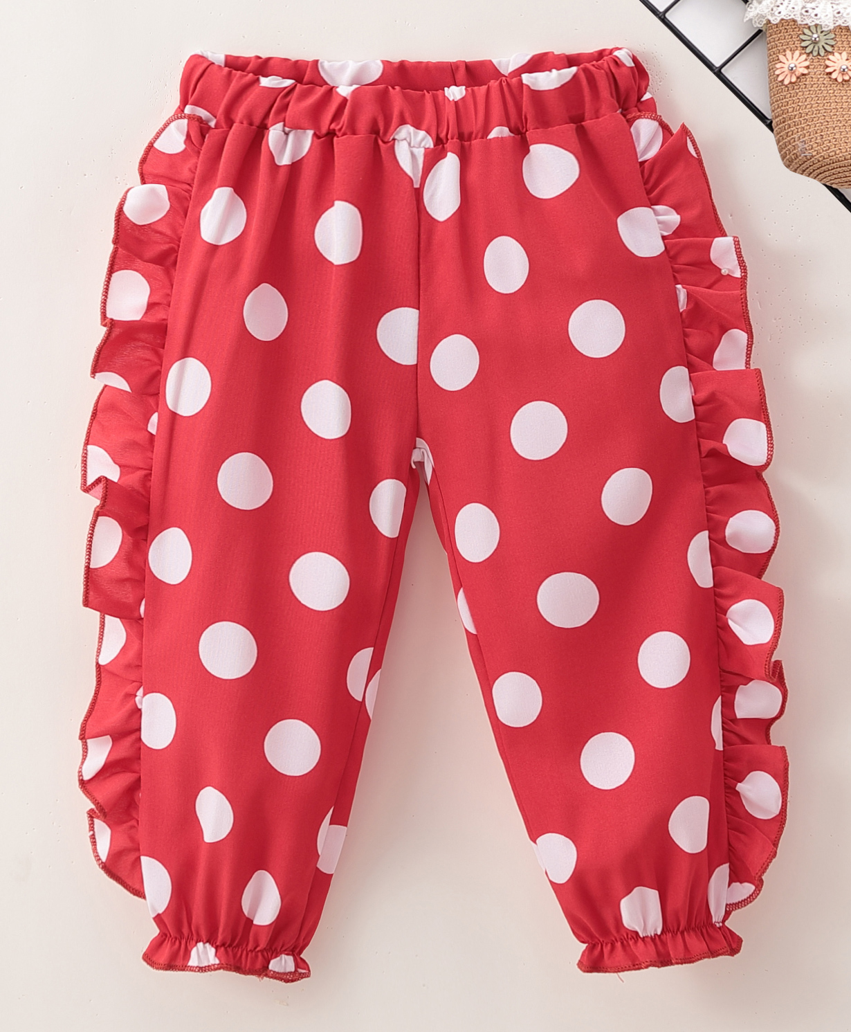 Kookie Kids Full Length All Over Printed Lounge Pant - Red-picture-11