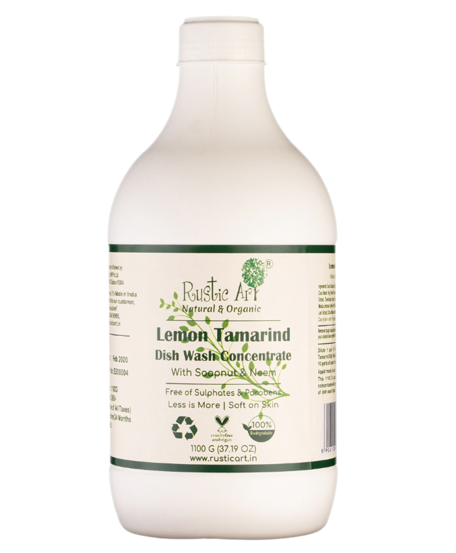 Rustic Art Lemon Tamarind Dish Wash Concentrate, for Harsh Stains. Odor free, Residue free Utensils for Kids and all- 1100g-image-28