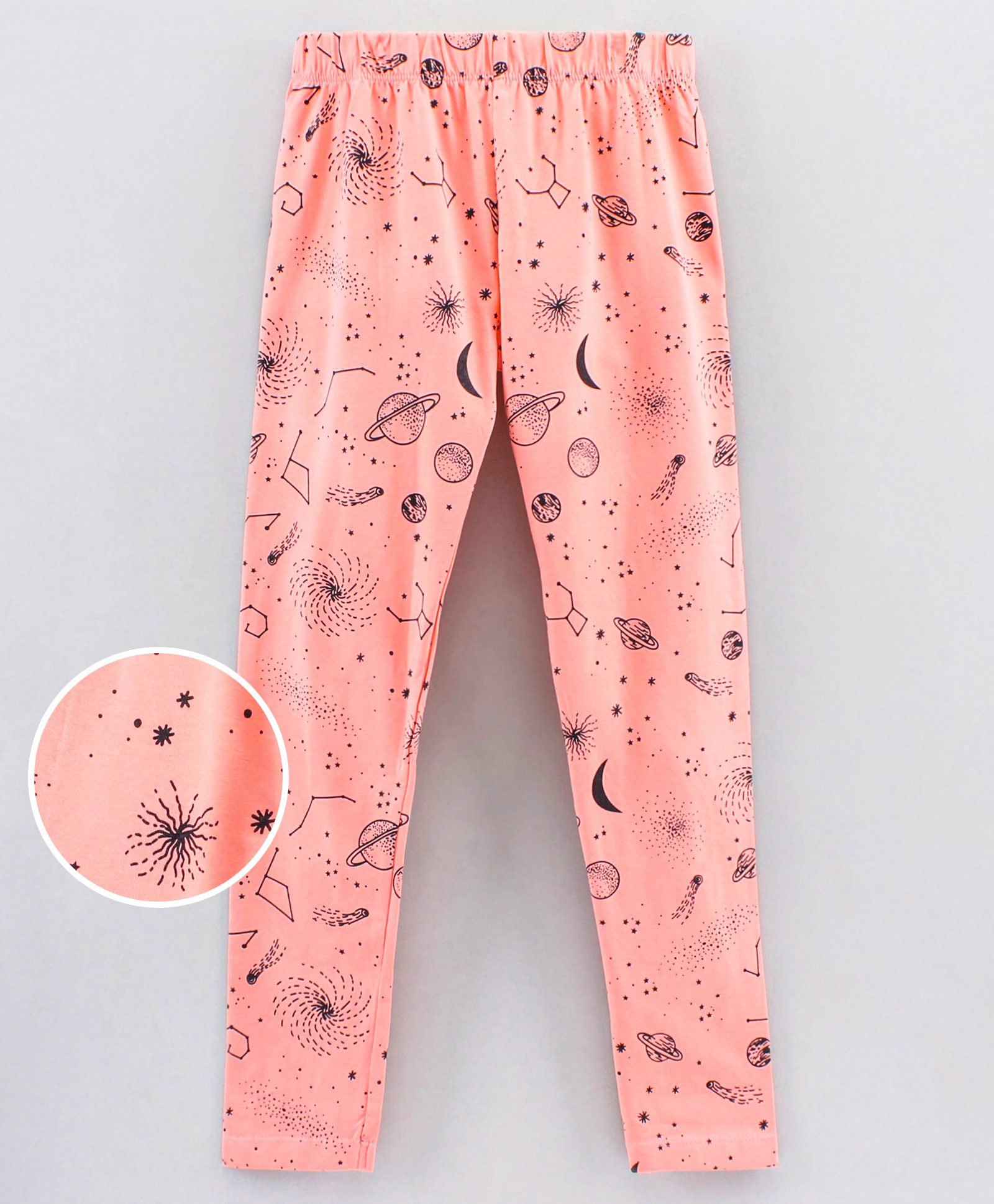 Grab It Ankle Length Printed Leggings - Peach-picture-20