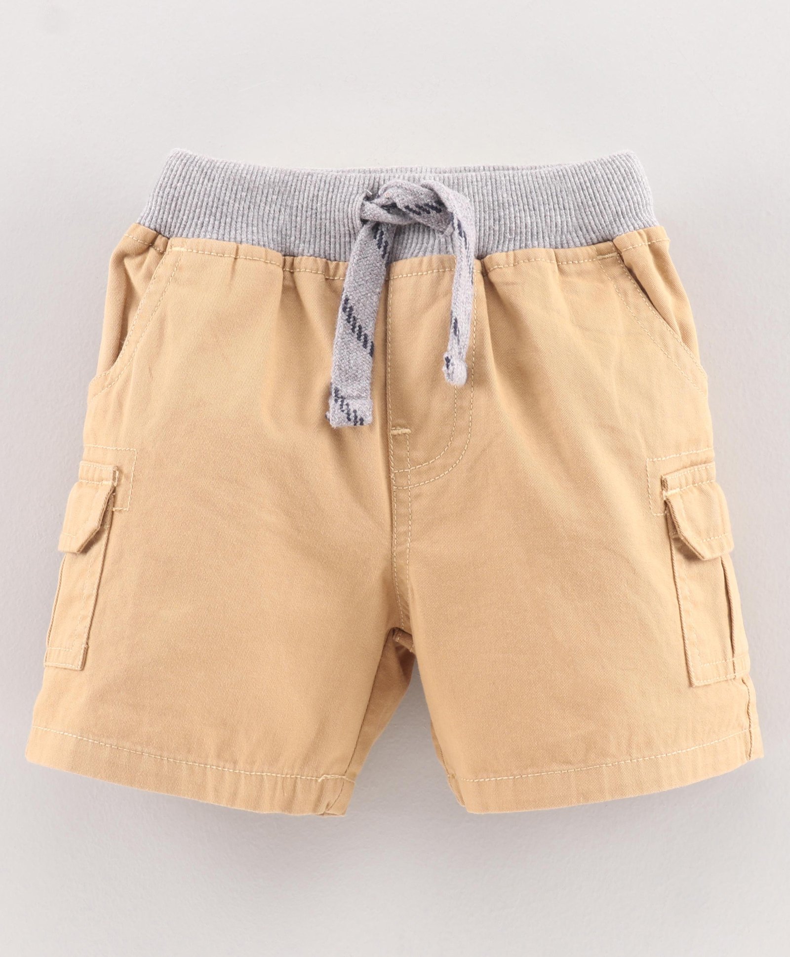 Buy Simply Cotton Shorts Solid - Khaki 