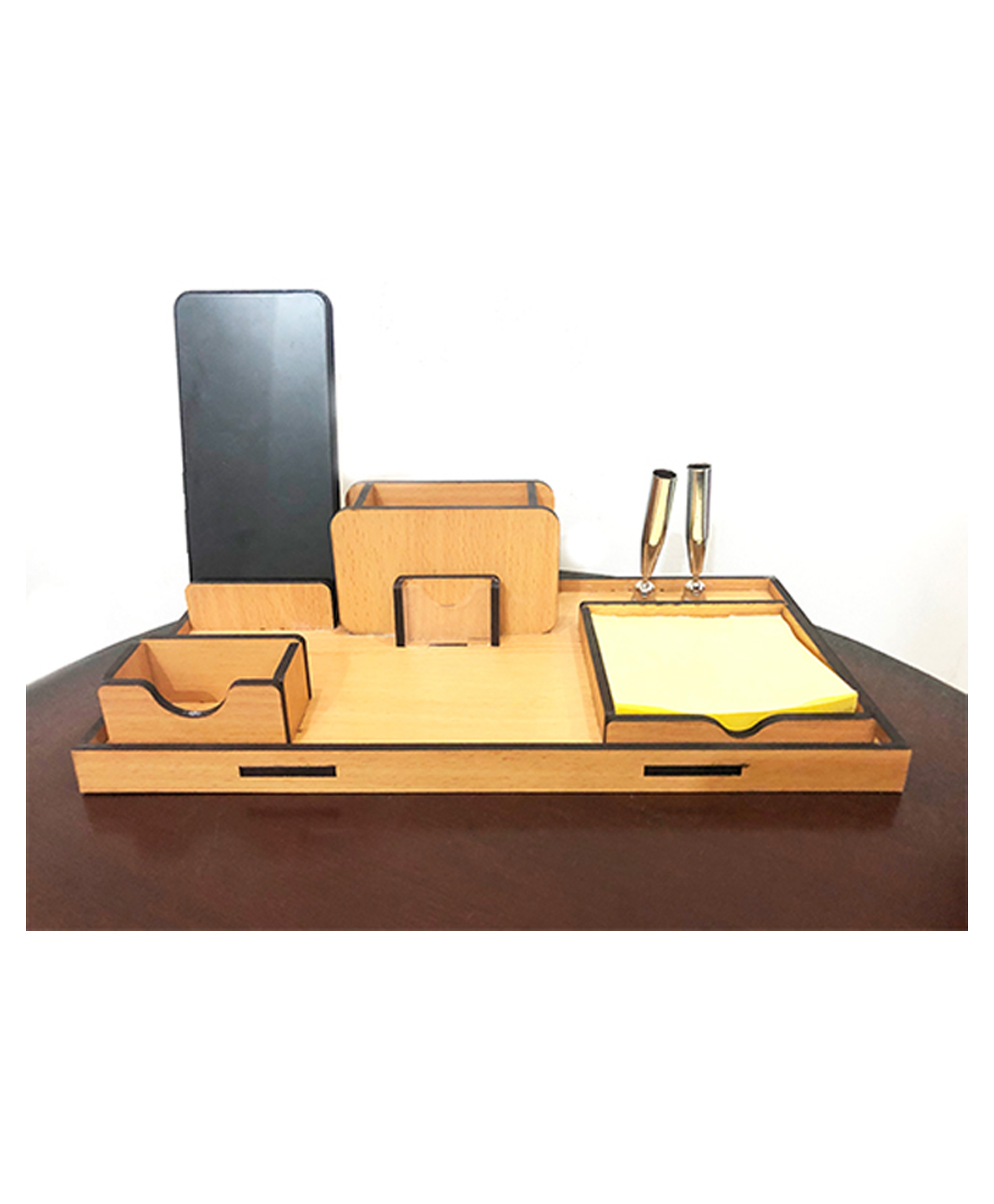 Wissen Wooden Desk Organiser Model 1 - Brown-picture-11