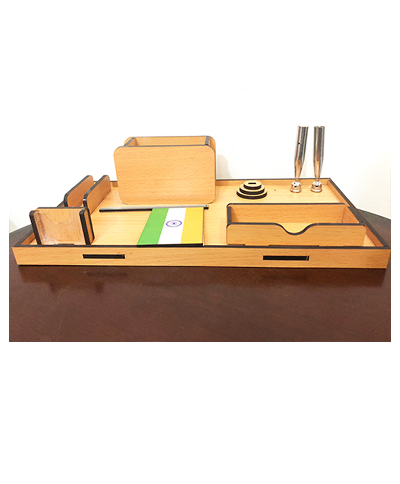 Wissen Wooden Desk Organiser Model 2 - Brown-image-44