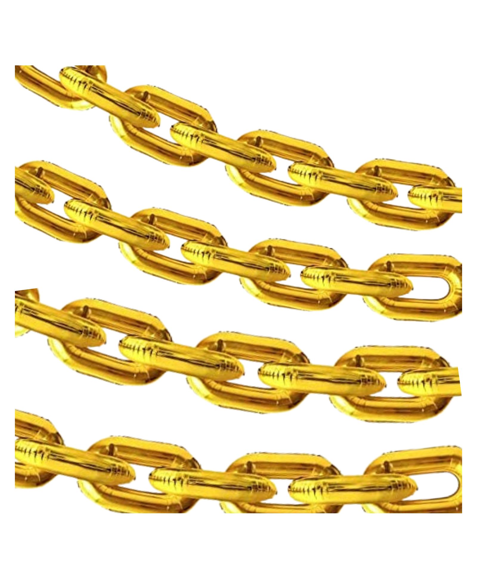 Party Anthem Golden Chain Foil Balloons Garland 10.8 Feet - Pack of 10