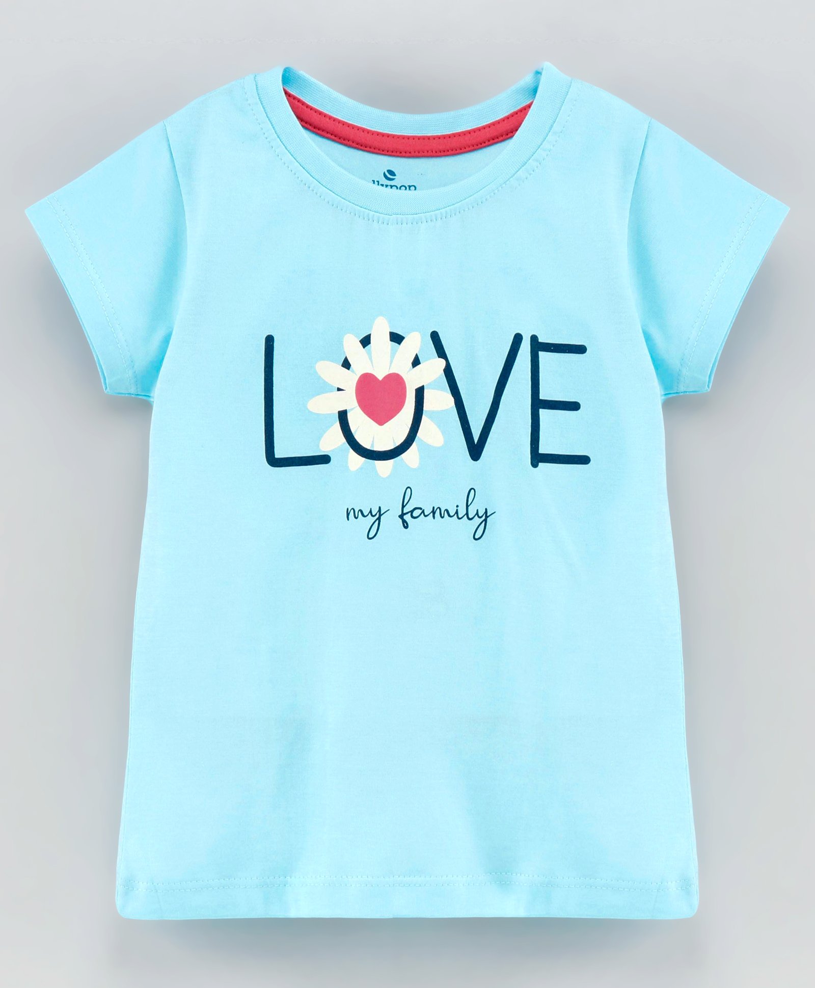 Ollypop Half Sleeves Top Text Print - Green-picture-25