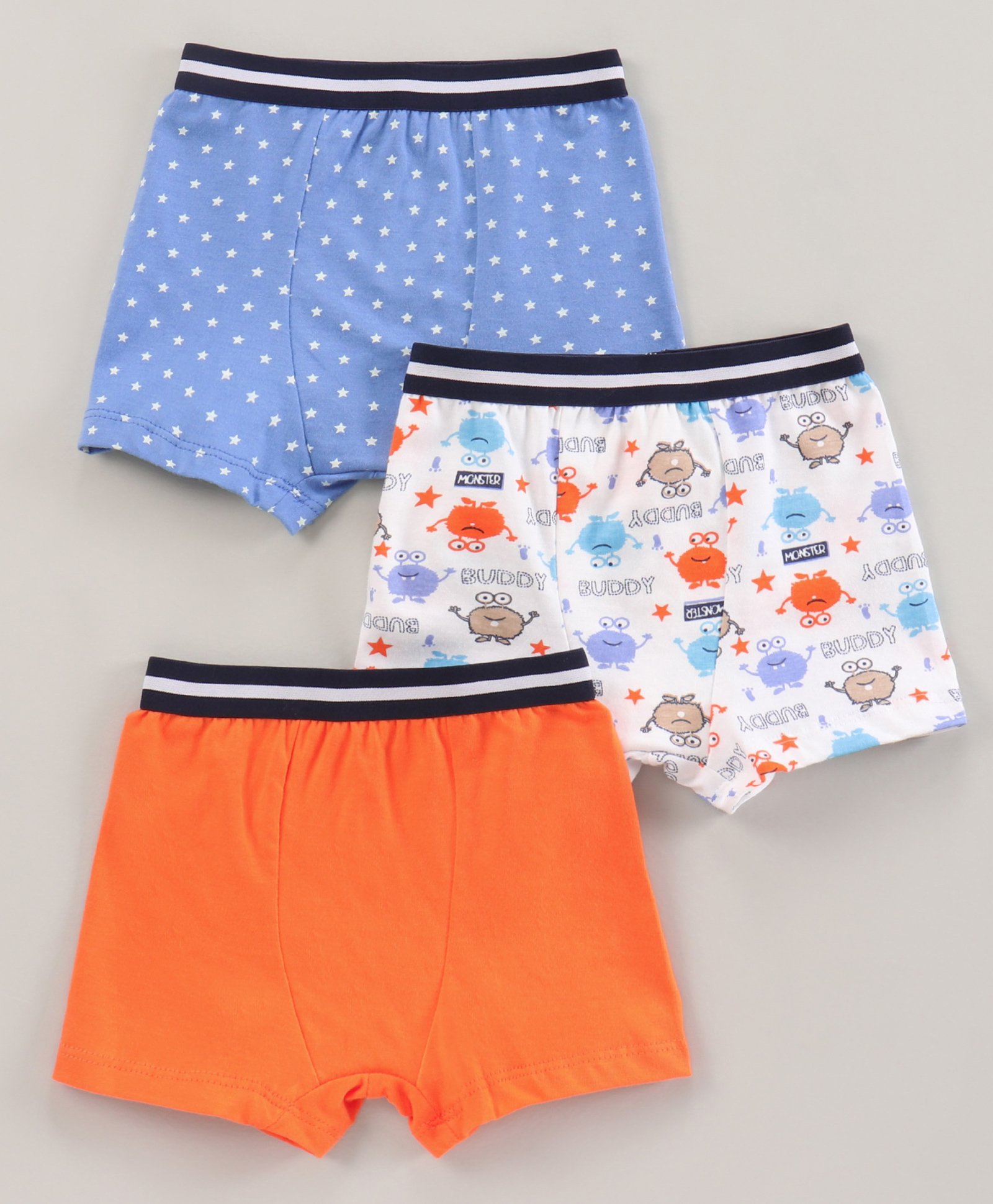 Babyhug Briefs Multi Print Pack Of 3 - Multicolour-image-2