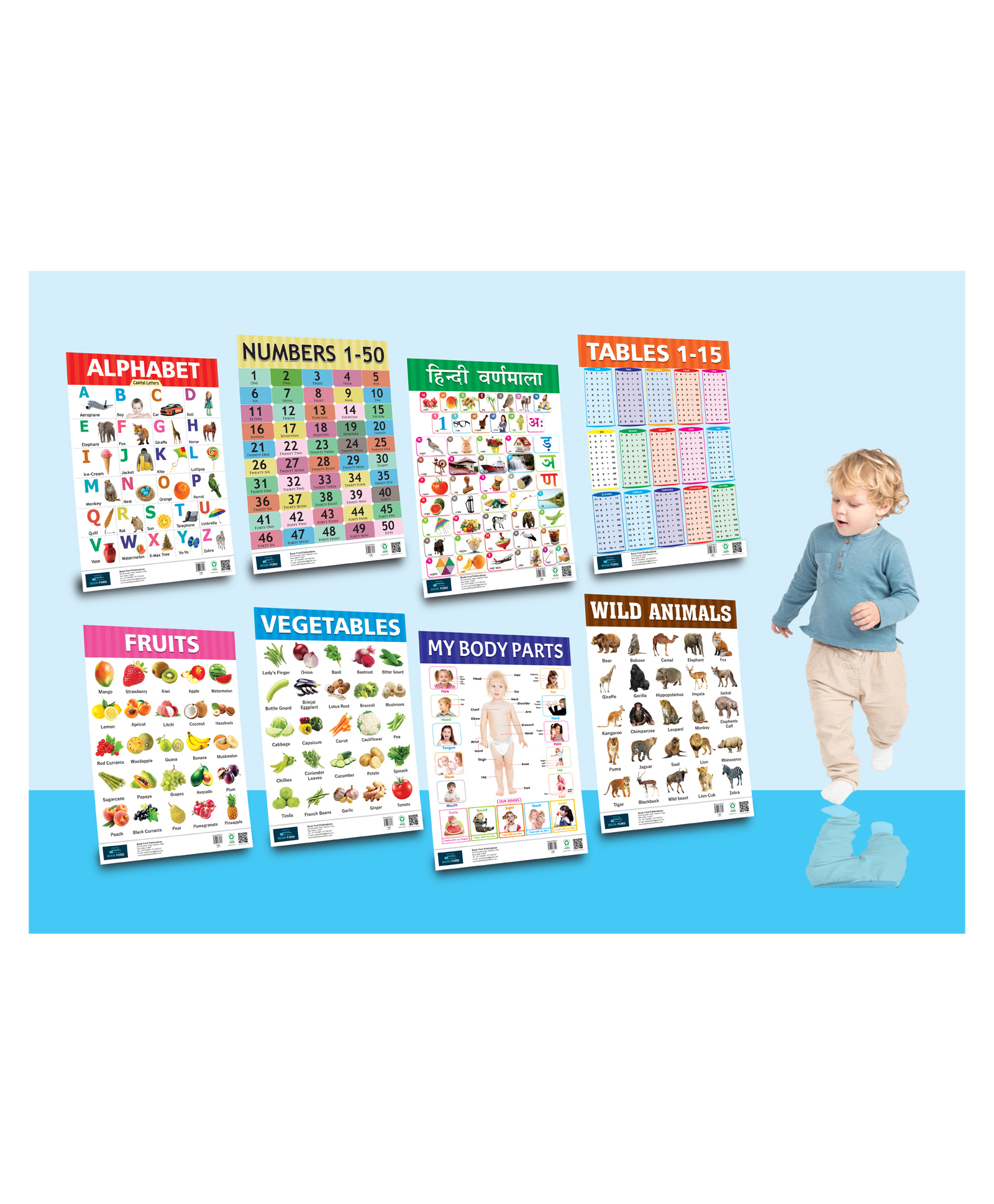 Small Charts Set Of 8 - English Hindi-image-40