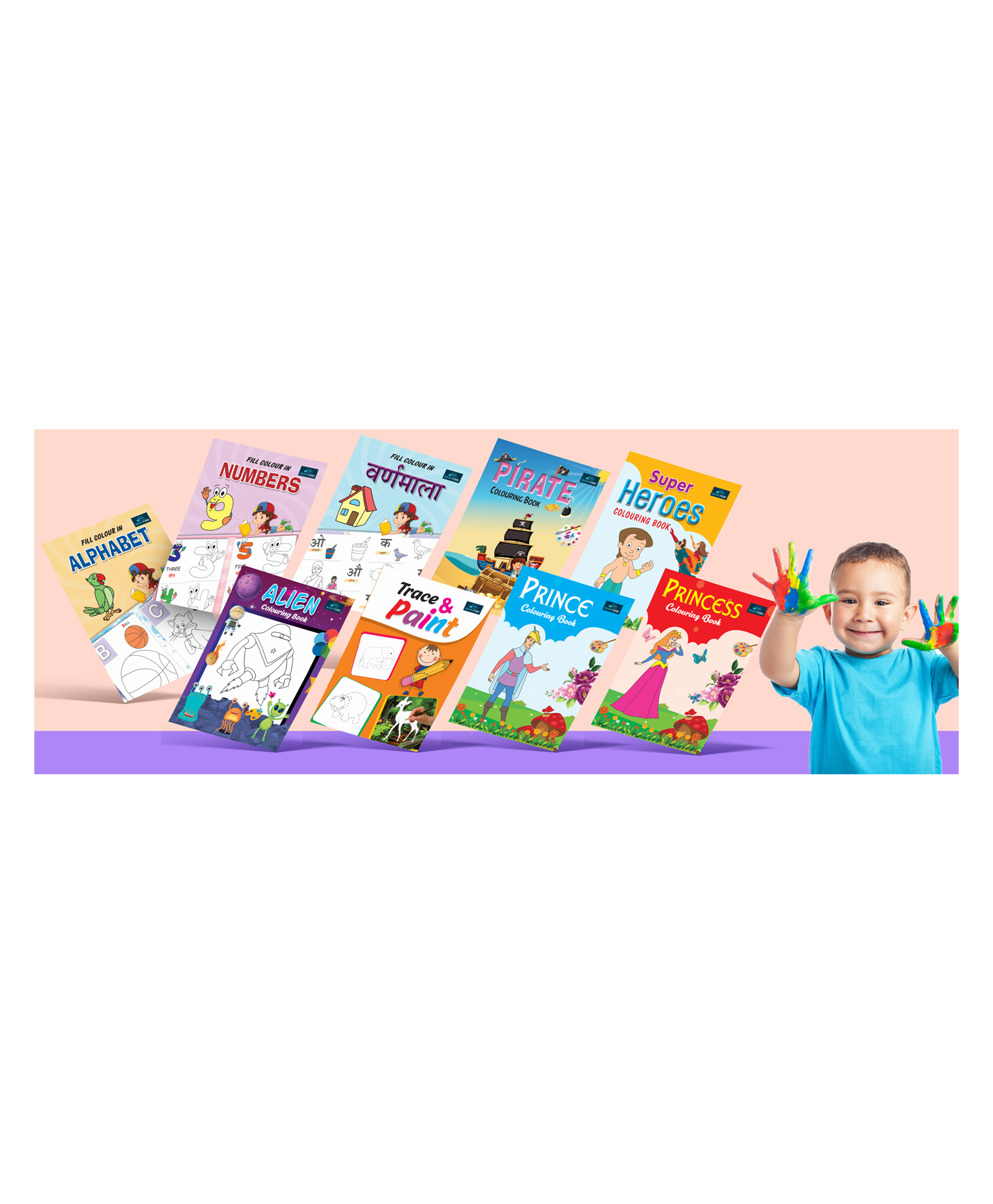 Colouring Books Combo Pack Of 9 - English Hindi-image-32