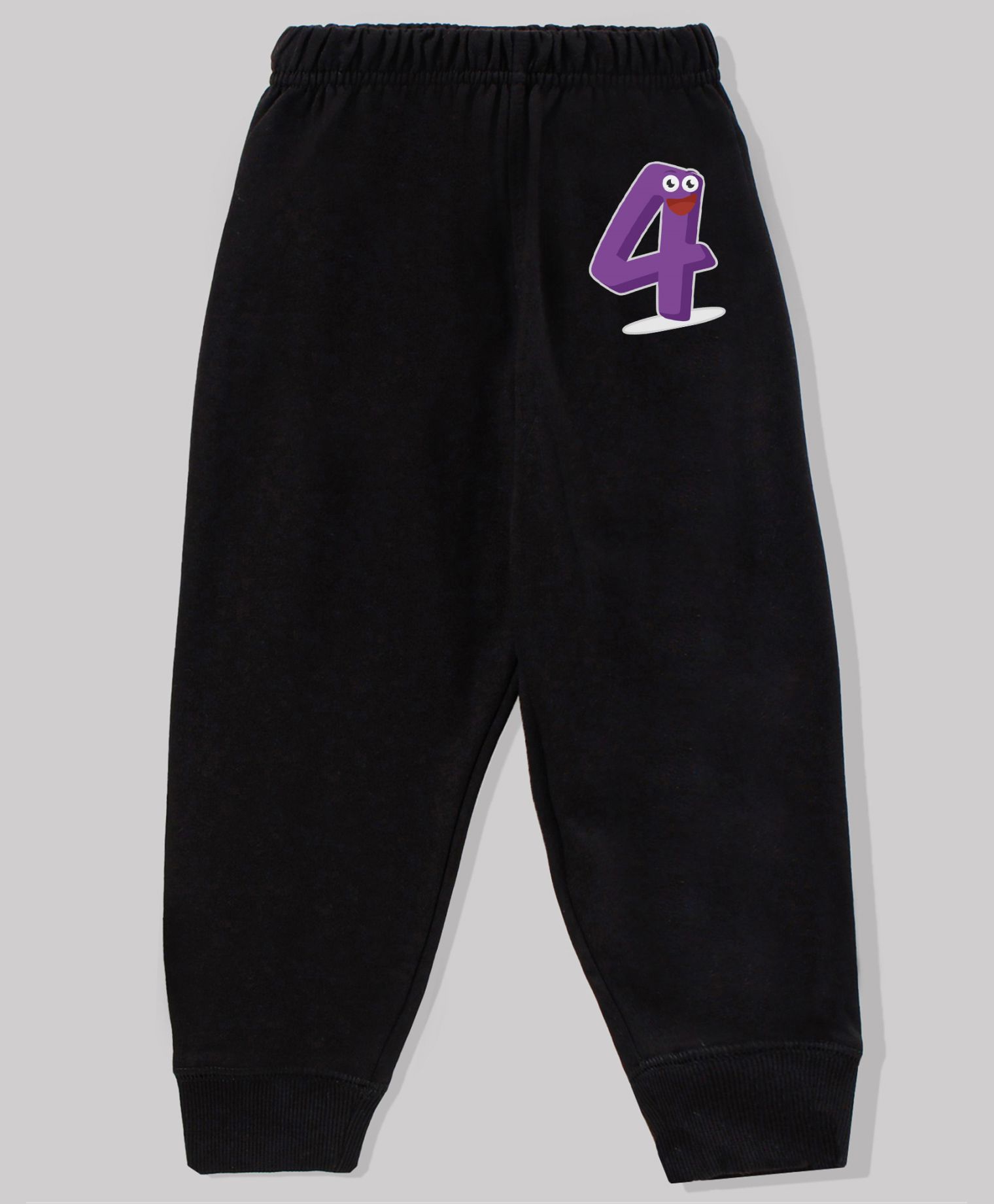 KAVEE Full Length Number 4 Print Cotton Lounge Pants - Black-picture-20