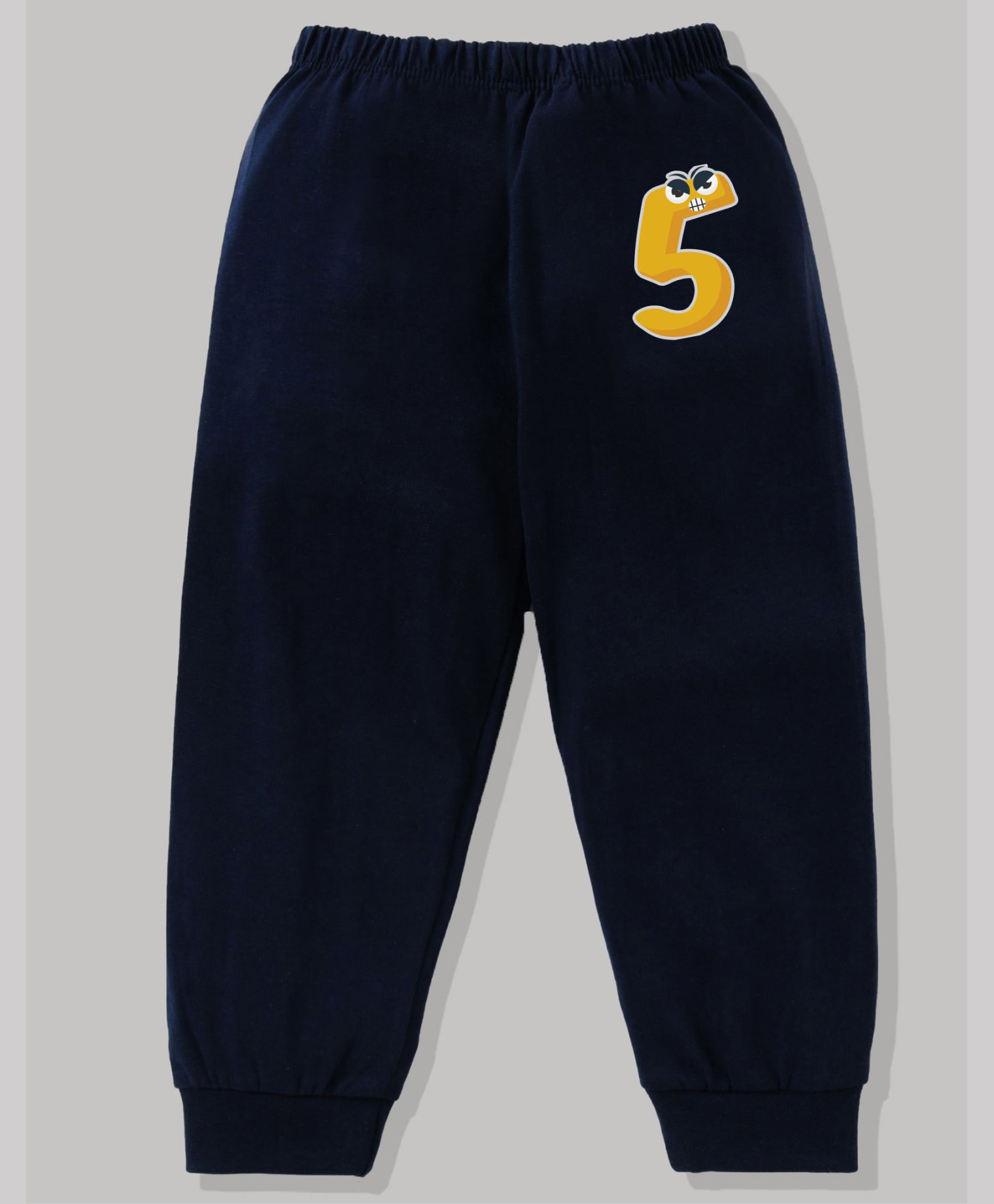 KAVEE Full Length Number 5 Print Cotton Lounge Pants - Navy Blue-picture-10