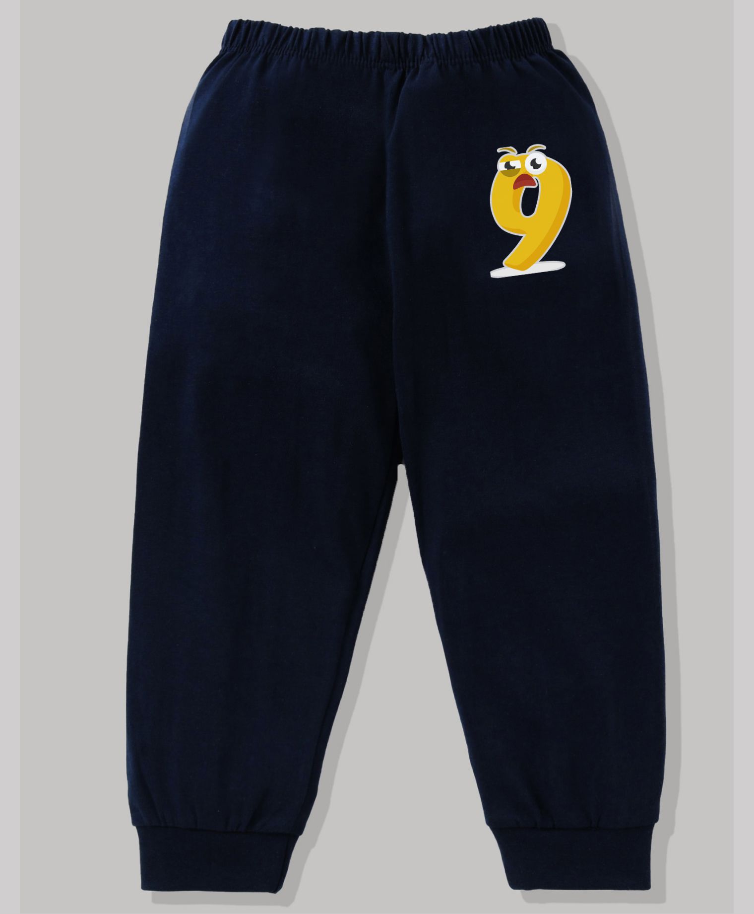 KAVEE Full Length Number 9 Print Cotton Lounge Pants - Navy Blue-picture-15