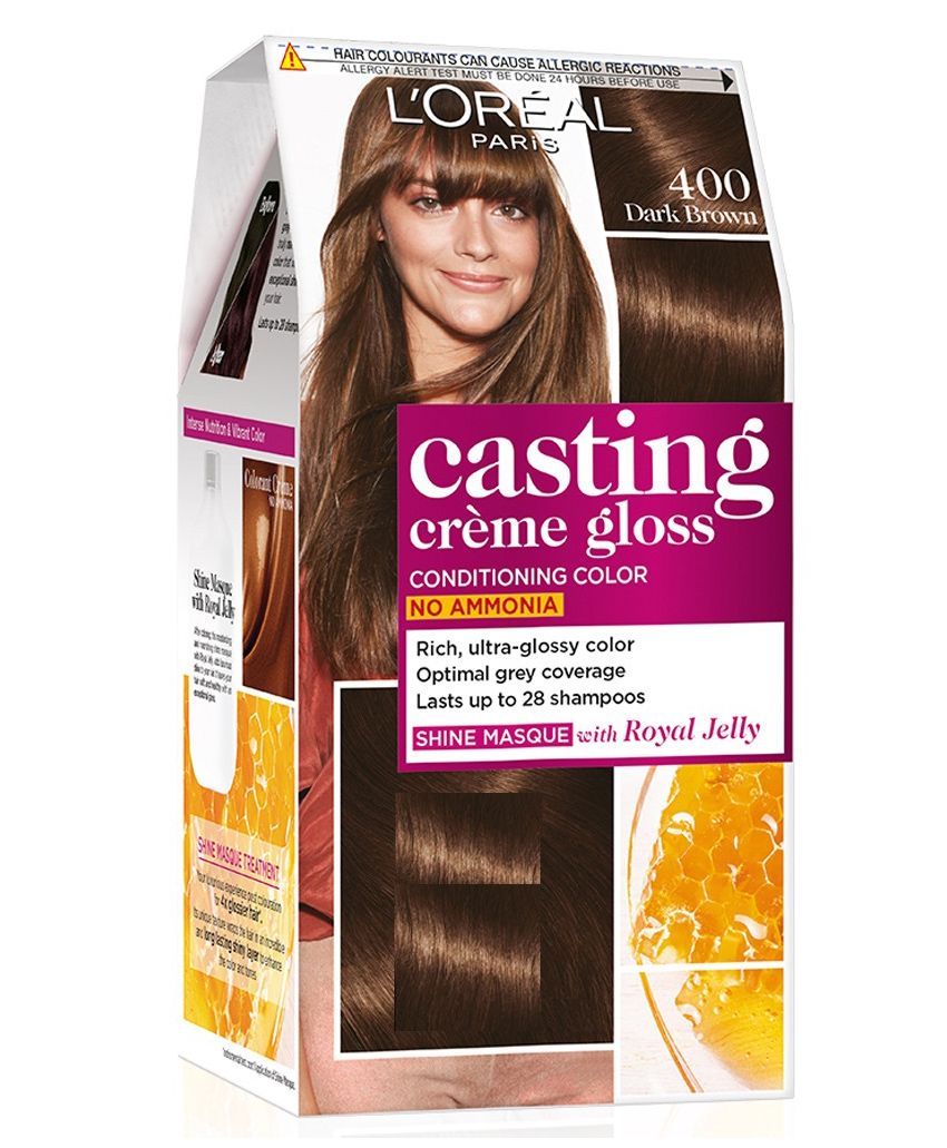 Loreal Paris Casting Creme Gloss Hair Colour 400 Dark Brown  gm  Online in India, Buy at Best Price from  - 10670767
