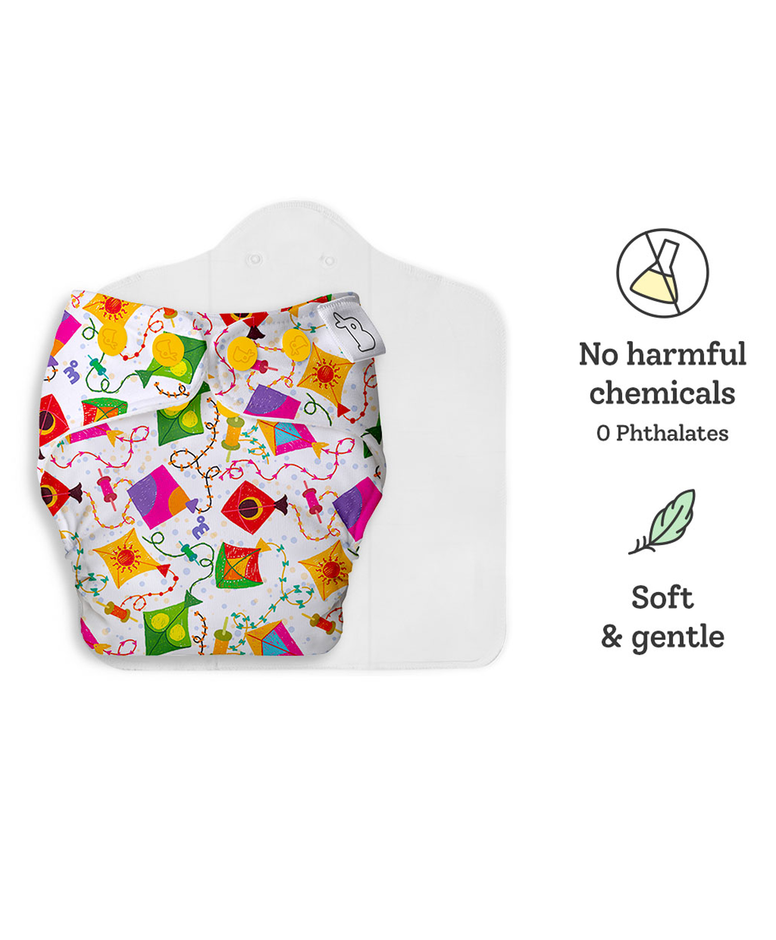 SuperBottoms UNO Cloth diaper Colored Skies- White-picture-27