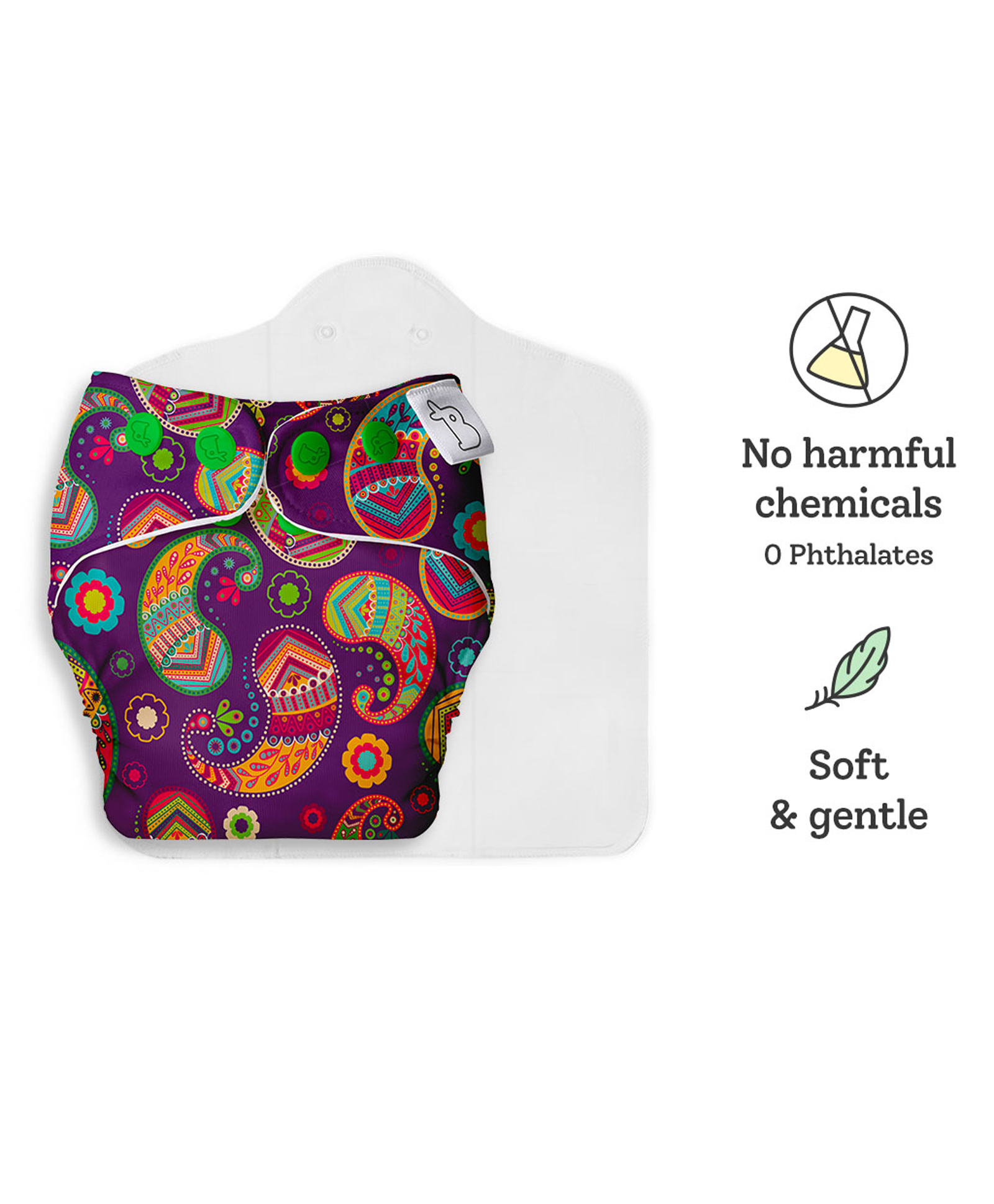 SuperBottoms UNO Cloth diaper Utsav- Purple-picture-29