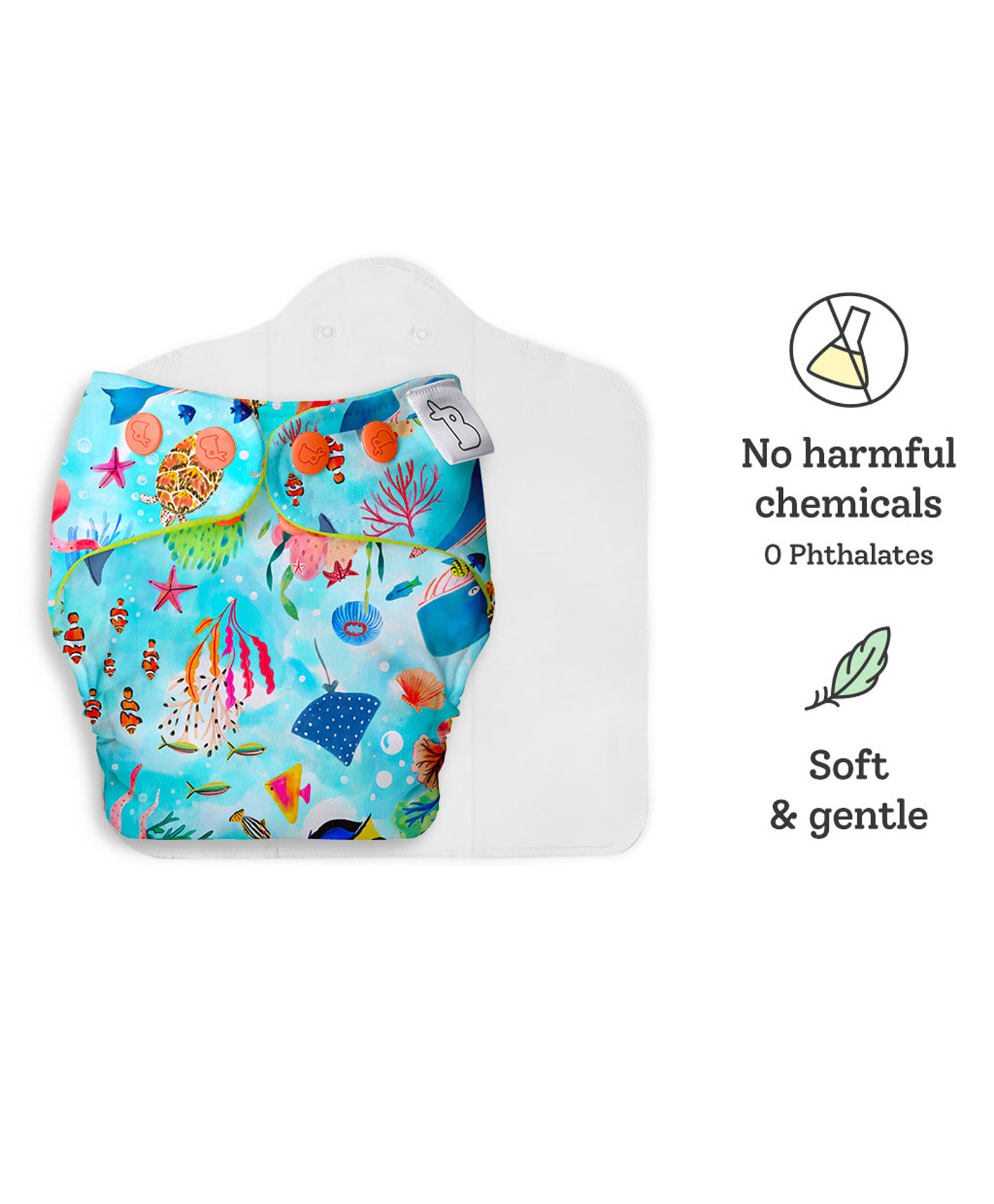 SuperBottoms UNO Cloth Diaper Save our Seas- Blue-picture-35
