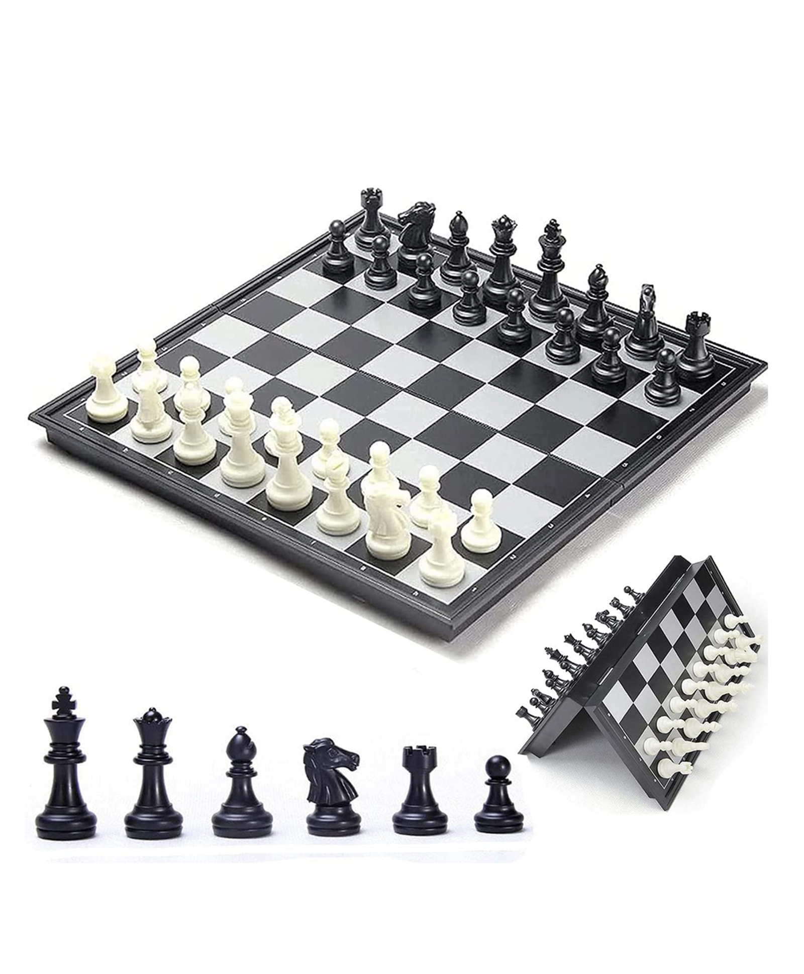 SYGA Magnetic Chess Board Game - Black And White-image-23