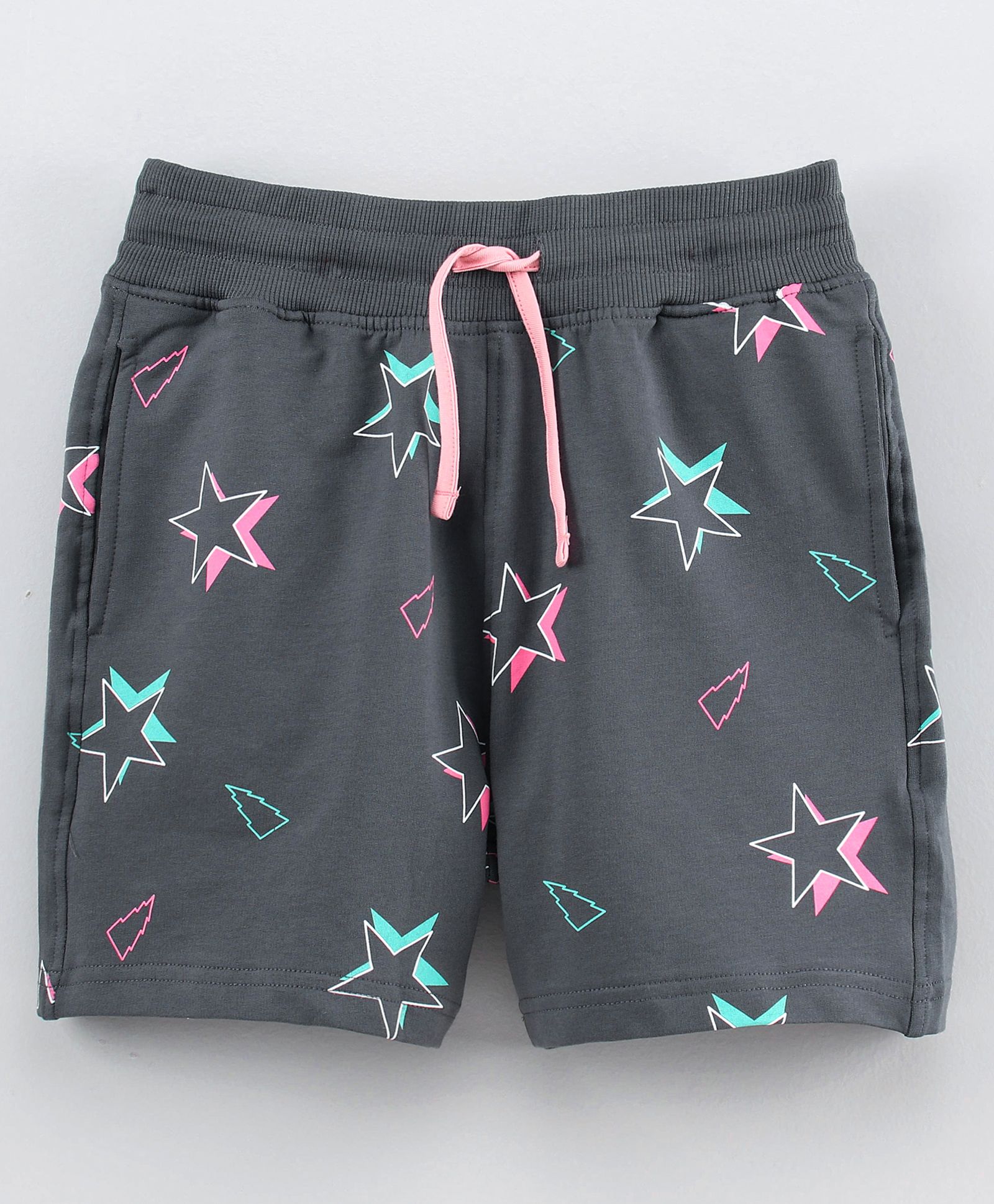 Doreme Knee Length Shorts Stars Print - Dark Grey-picture-22