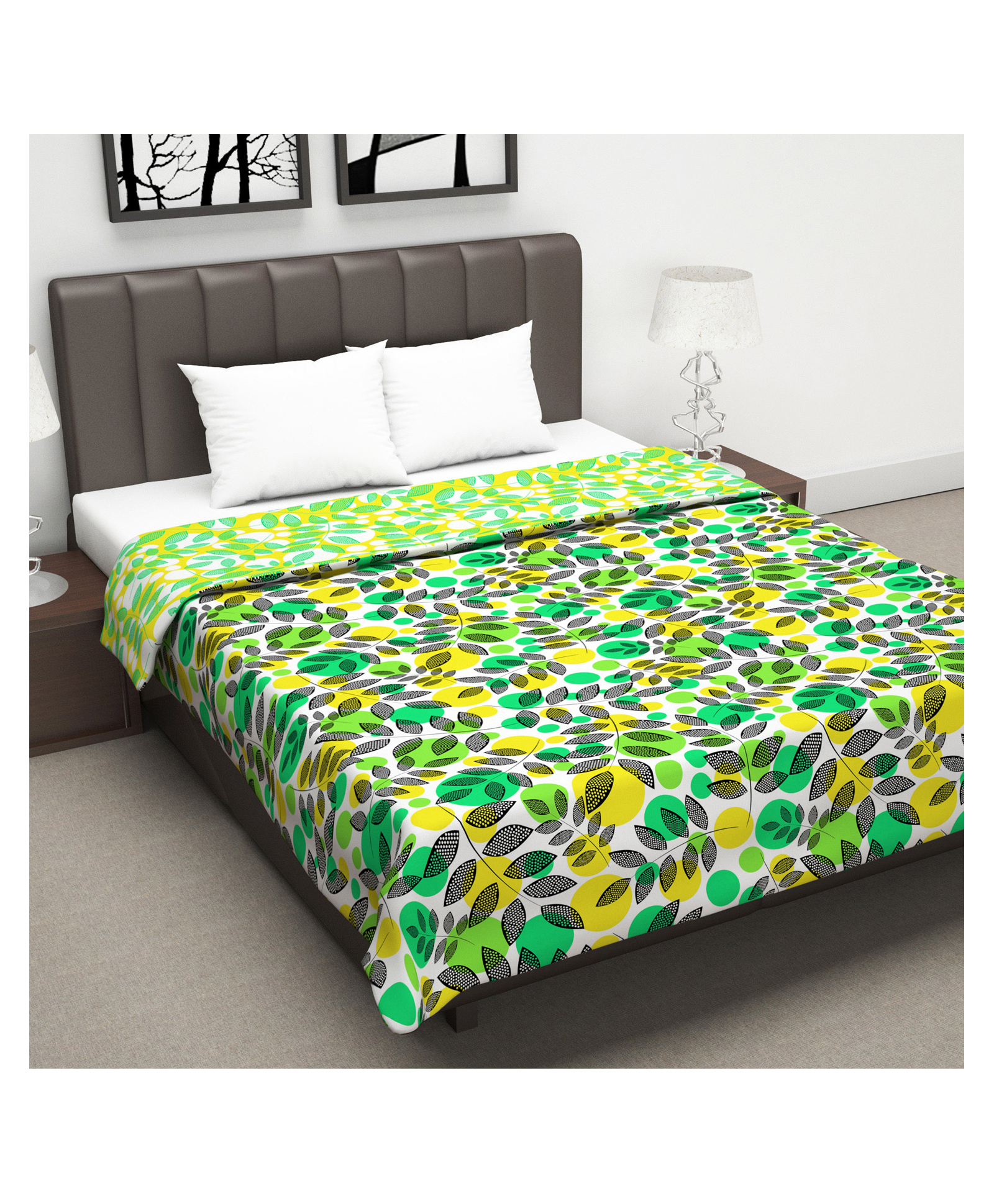 Divine Casa Microfiber 120 GSM Reversible Abstract Printed Double Bed AC Dohar -  Multicolor-picture-19