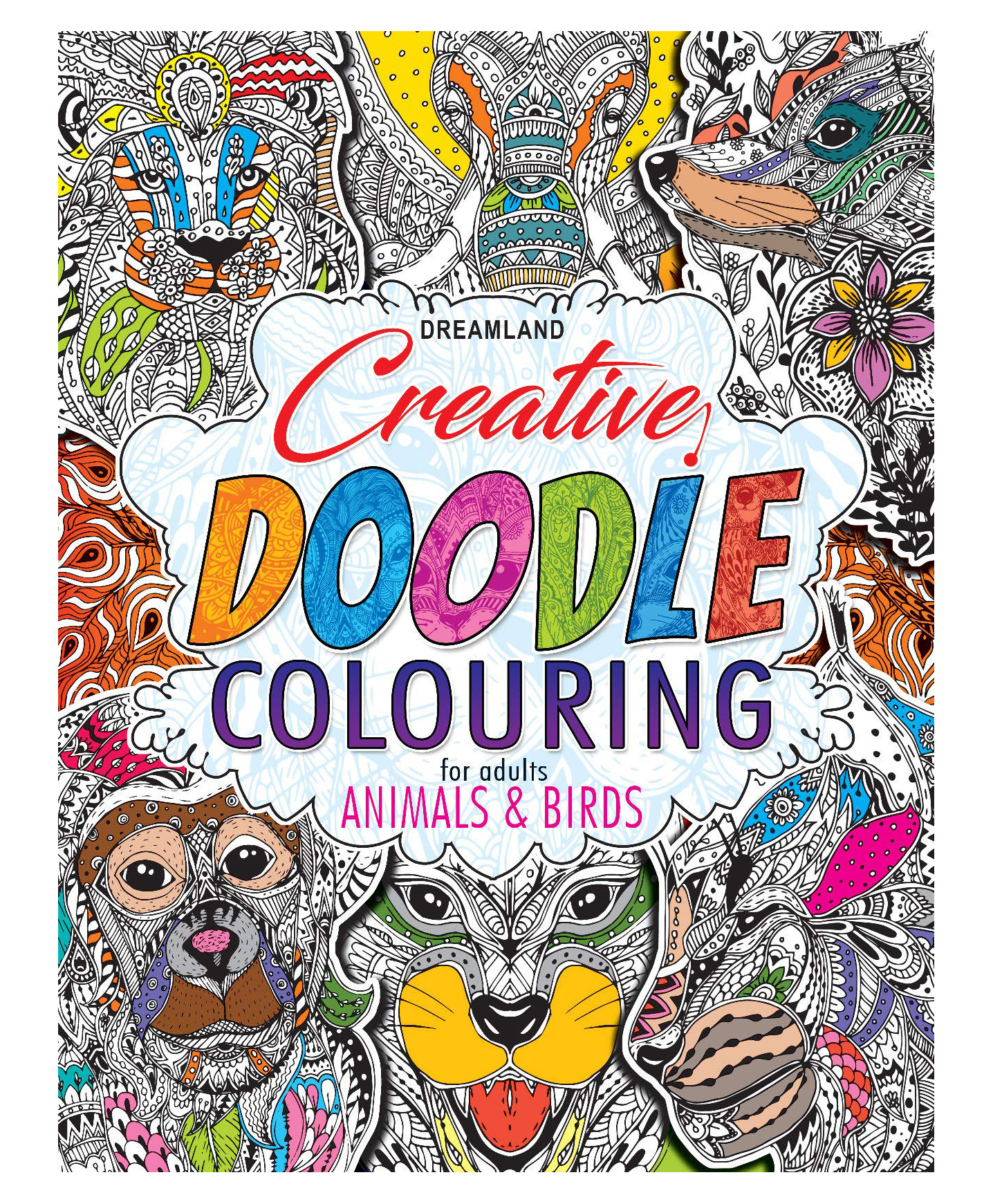 dreamland publications Dreamland Animals & Birds - Creative Doodle Colouring Book for Beginners and Adults-picture-19