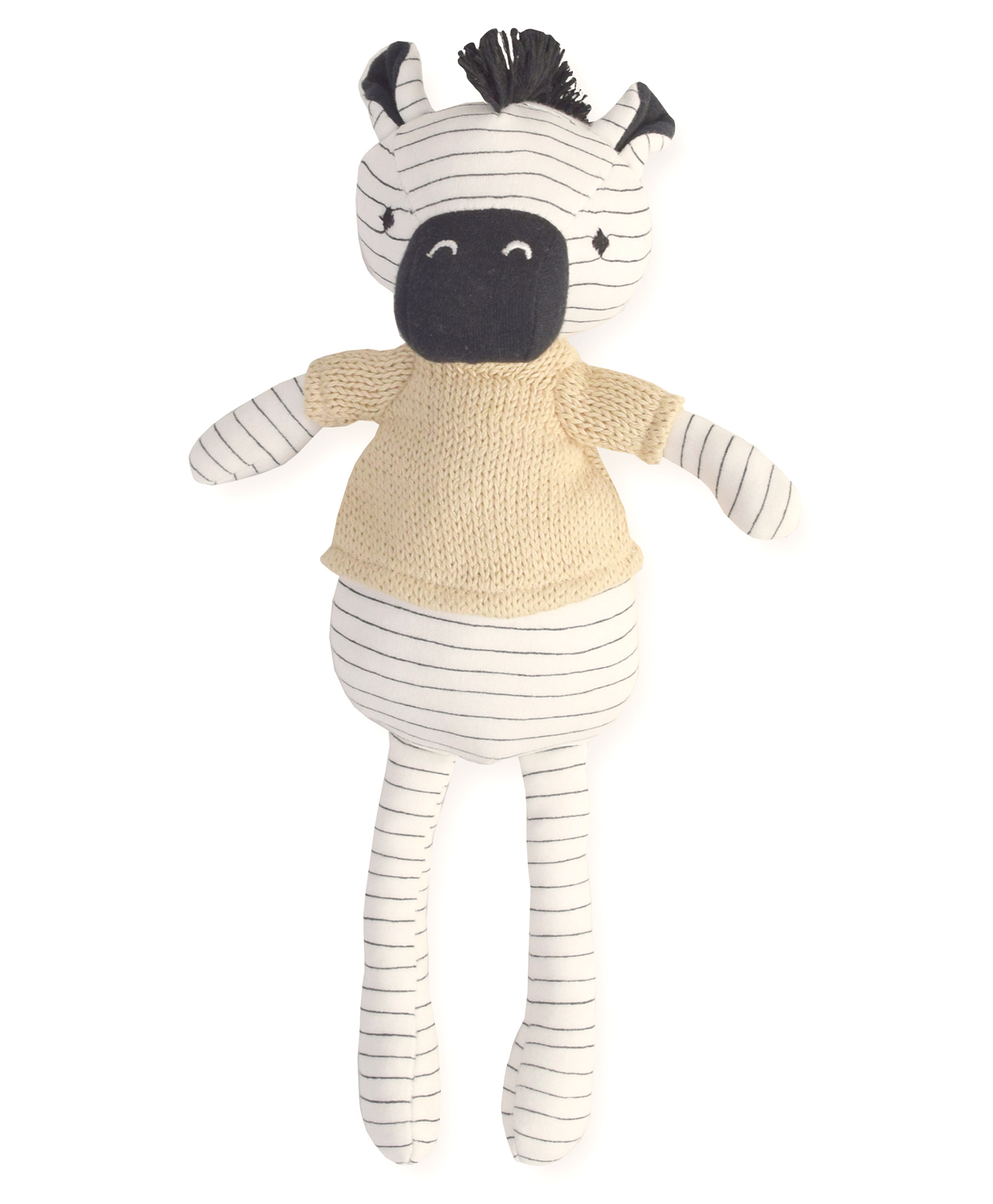 Crane Baby Zulu Zebra Plush Toy Cream White - Height 40 cm-image-1