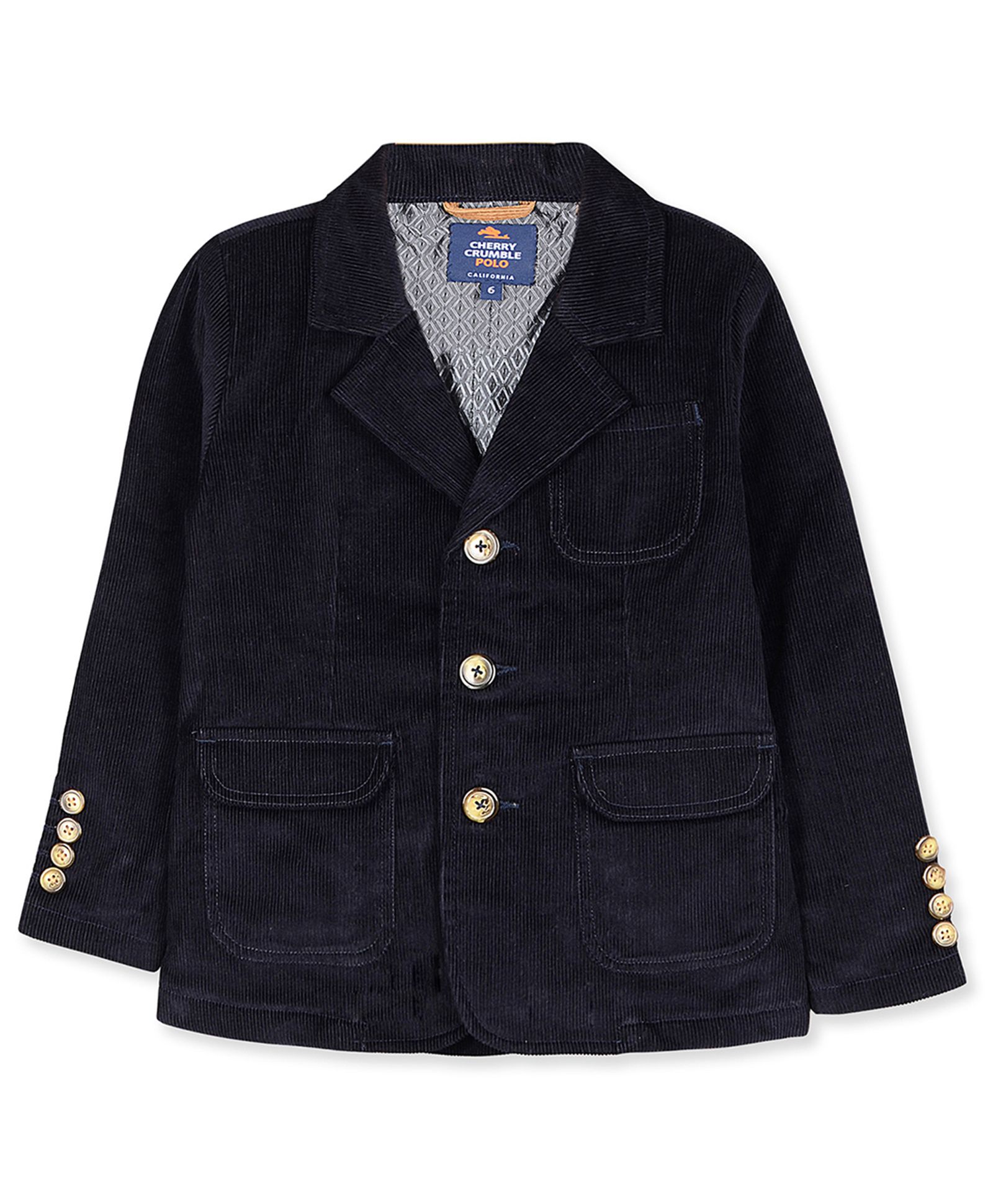 Cherry Crumble By Nitt Hyman Full Sleeves Collar Neck Colour Block Fancy Winter Wear Coat - Navy Blue-picture-34