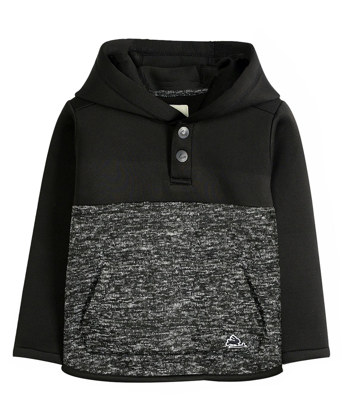 Cherry Crumble By Nitt Hyman Full Sleeves Half-N-Half Dual Shade Hooded Sweatshirt - Black & Grey-picture-14