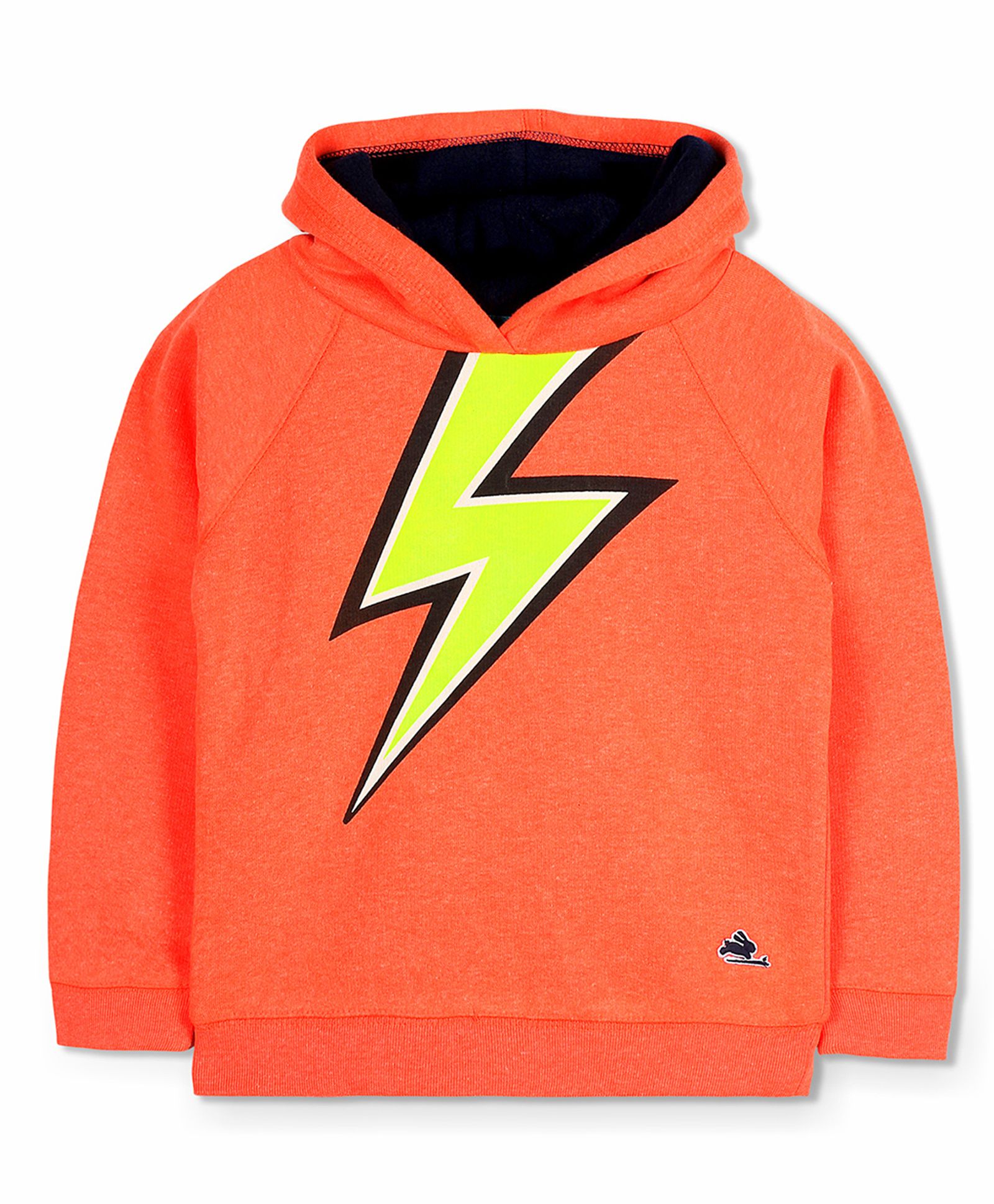 Cherry Crumble By Nitt Hyman Full Sleeves Lightning Print Shade Hooded Sweatshirt - Orange-picture-16